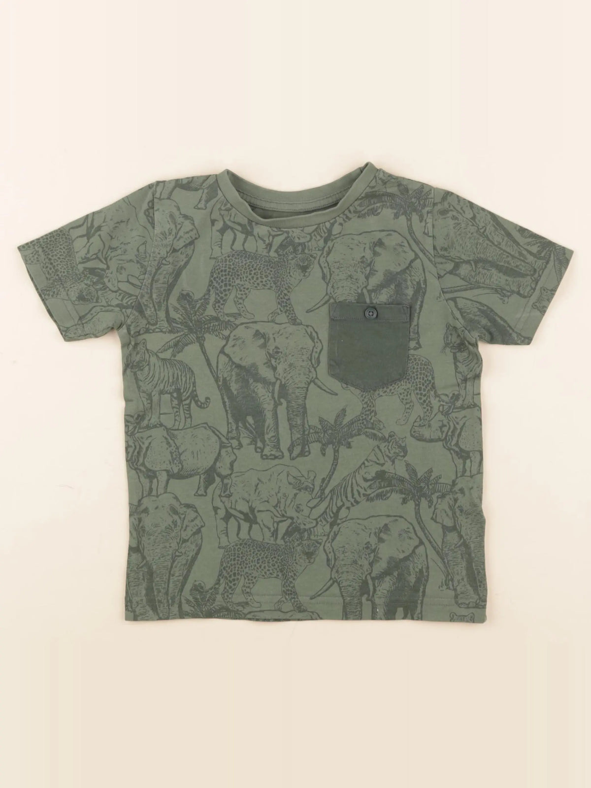 Vertbaudet - tee-shirt vert - 4 ans