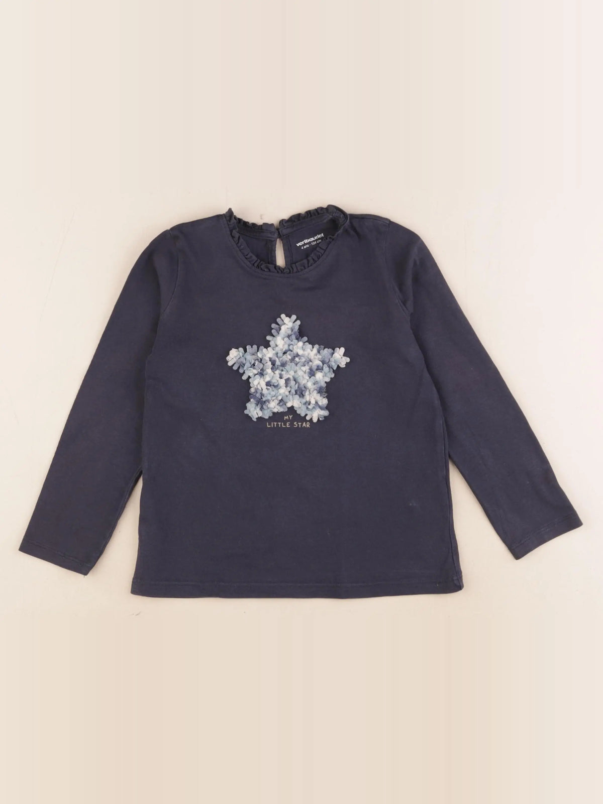 Vertbaudet - tee-shirt bleu - 4 ans