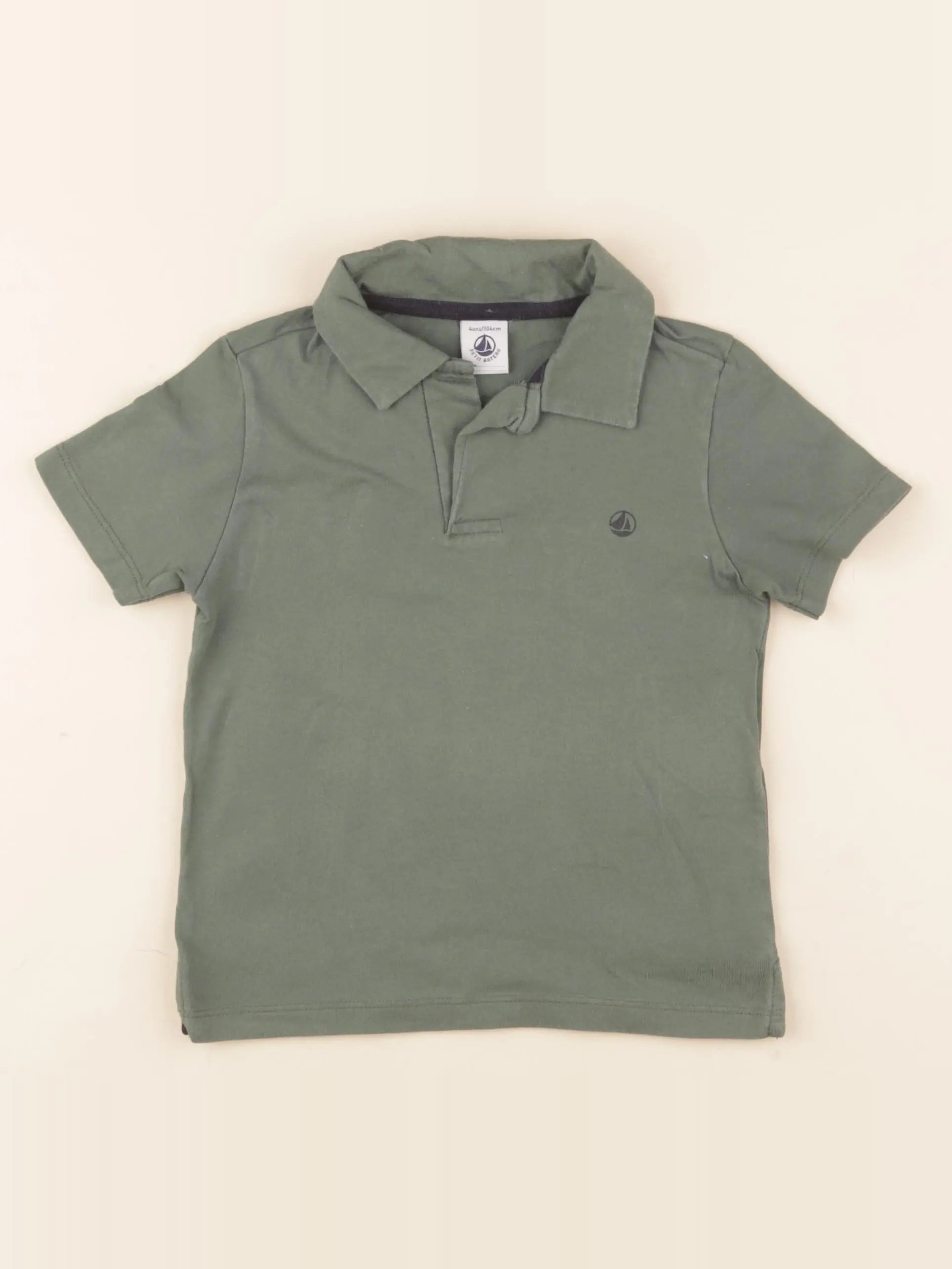 Petit Bateau - polo vert - 4 ans