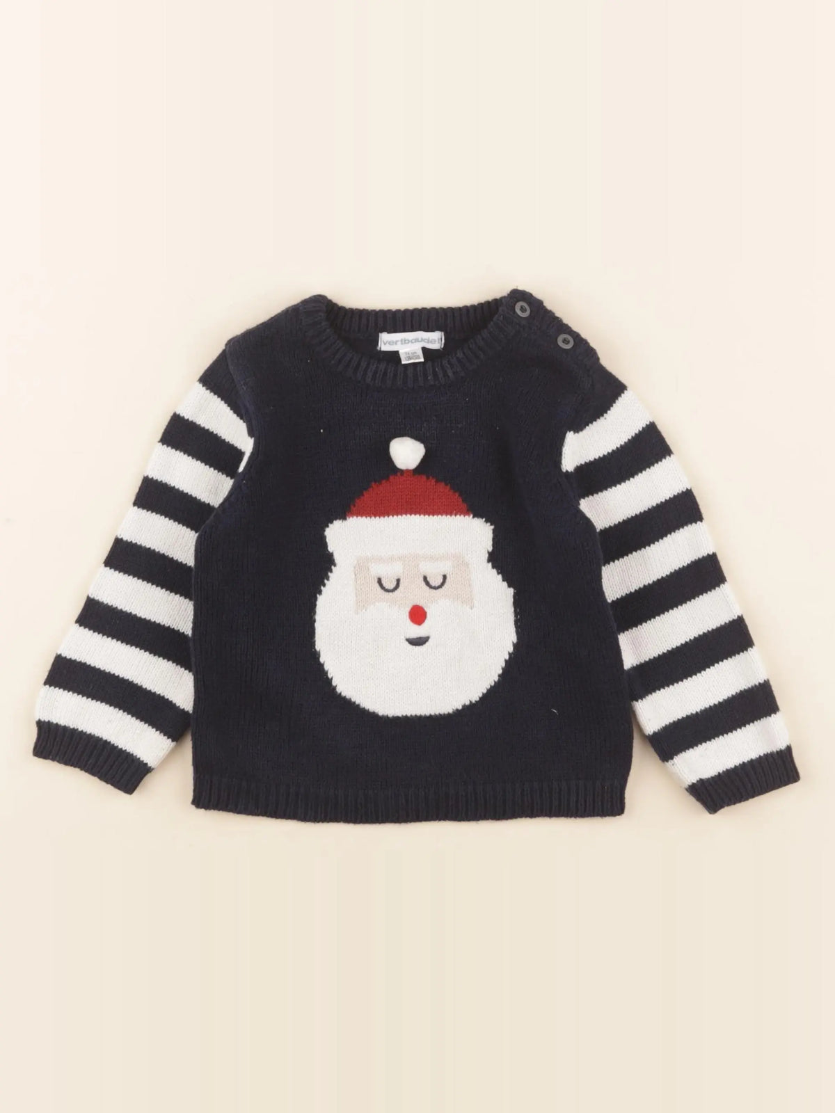 Vertbaudet - pull bleu - 12 mois