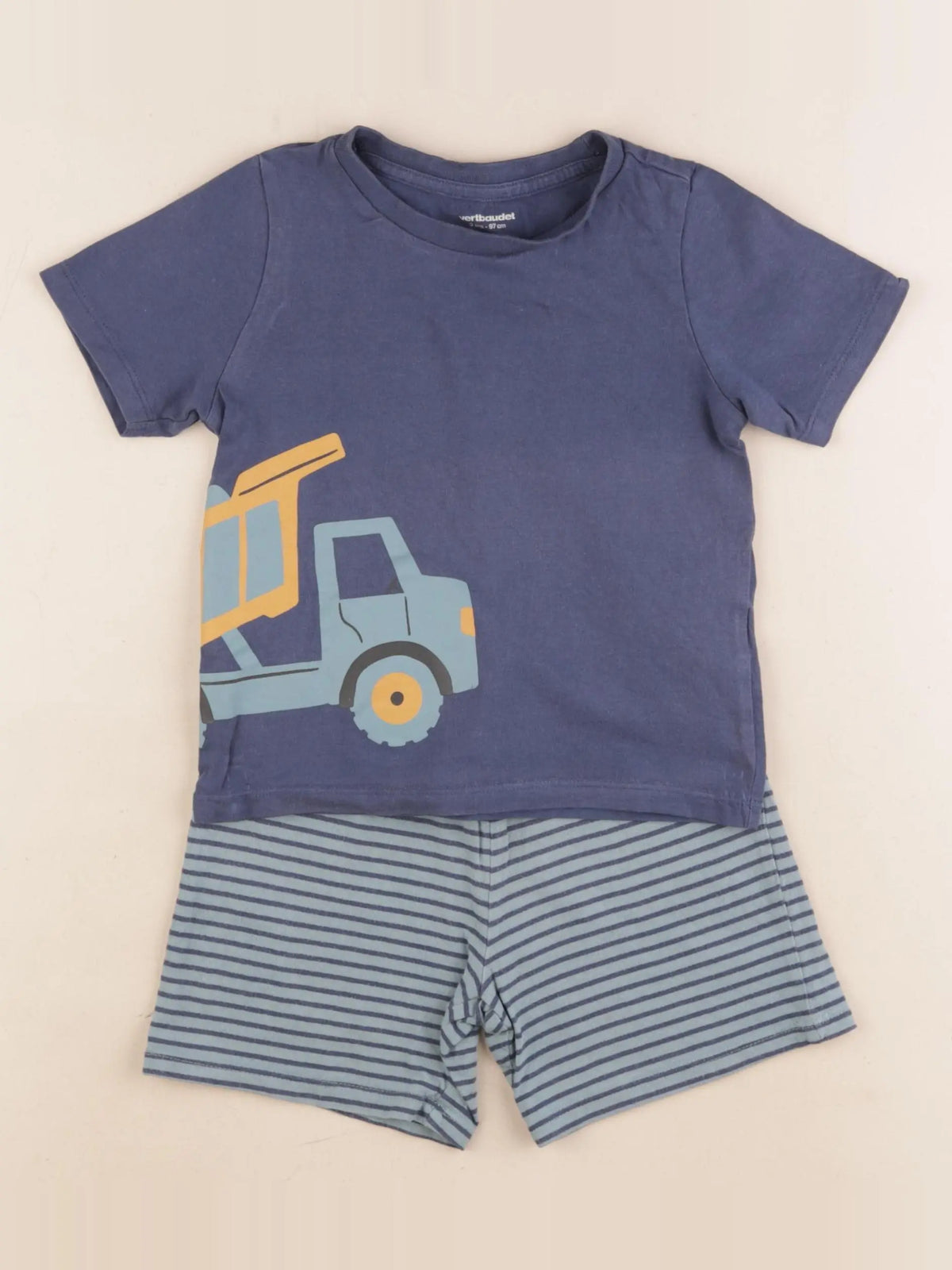 Vertbaudet - pyjama coton bleu - 3 ans