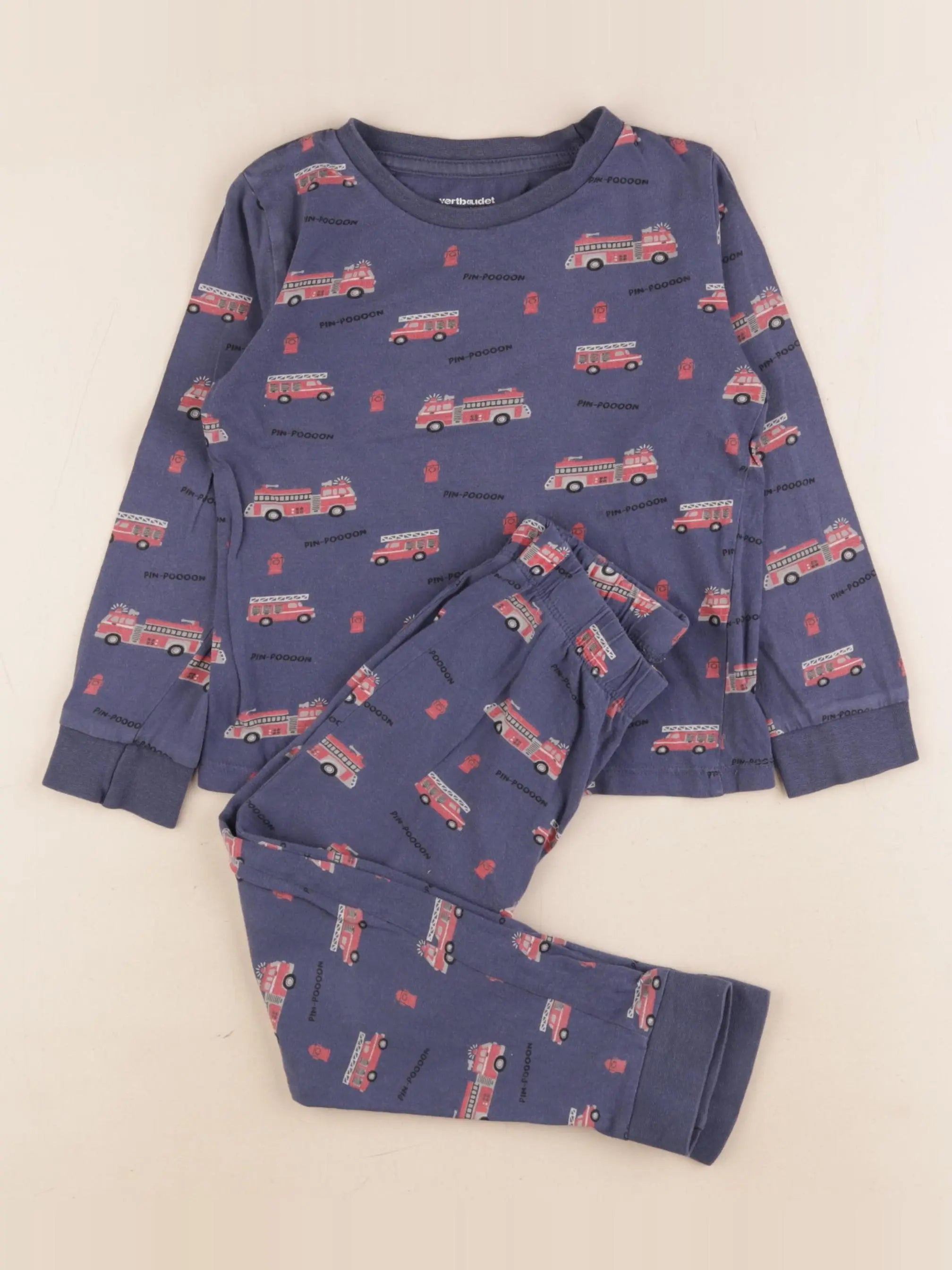 Vertbaudet - pyjama coton bleu - 4 ans