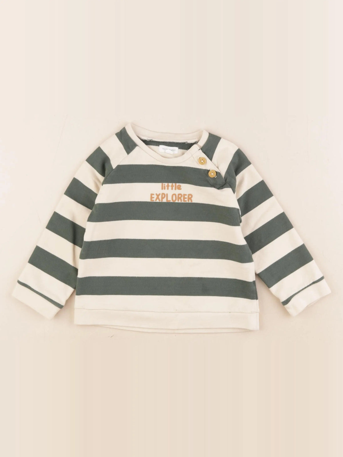 Vertbaudet - sweat vert - 24 mois