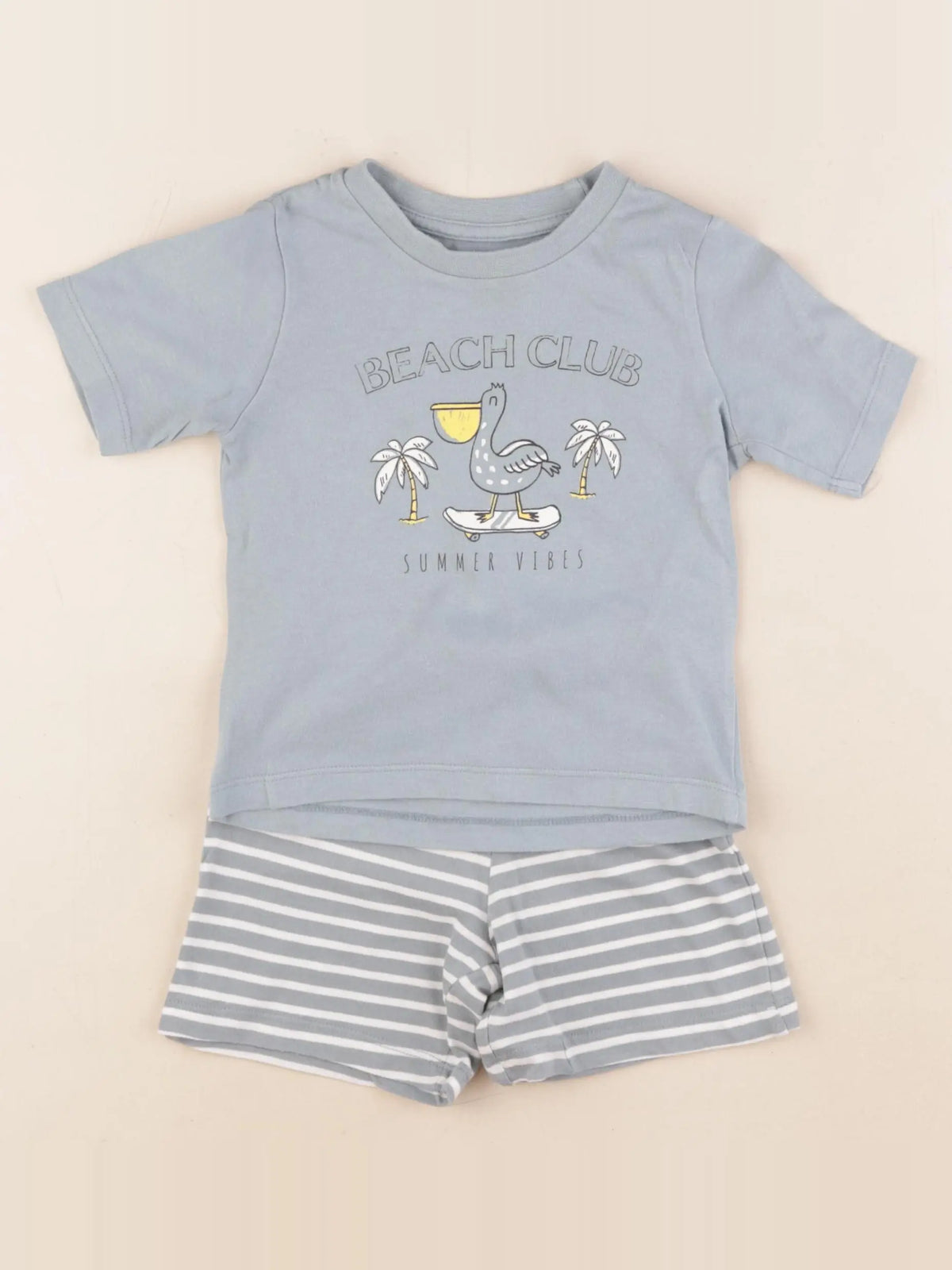Vertbaudet - pyjama coton bleu - 2 ans