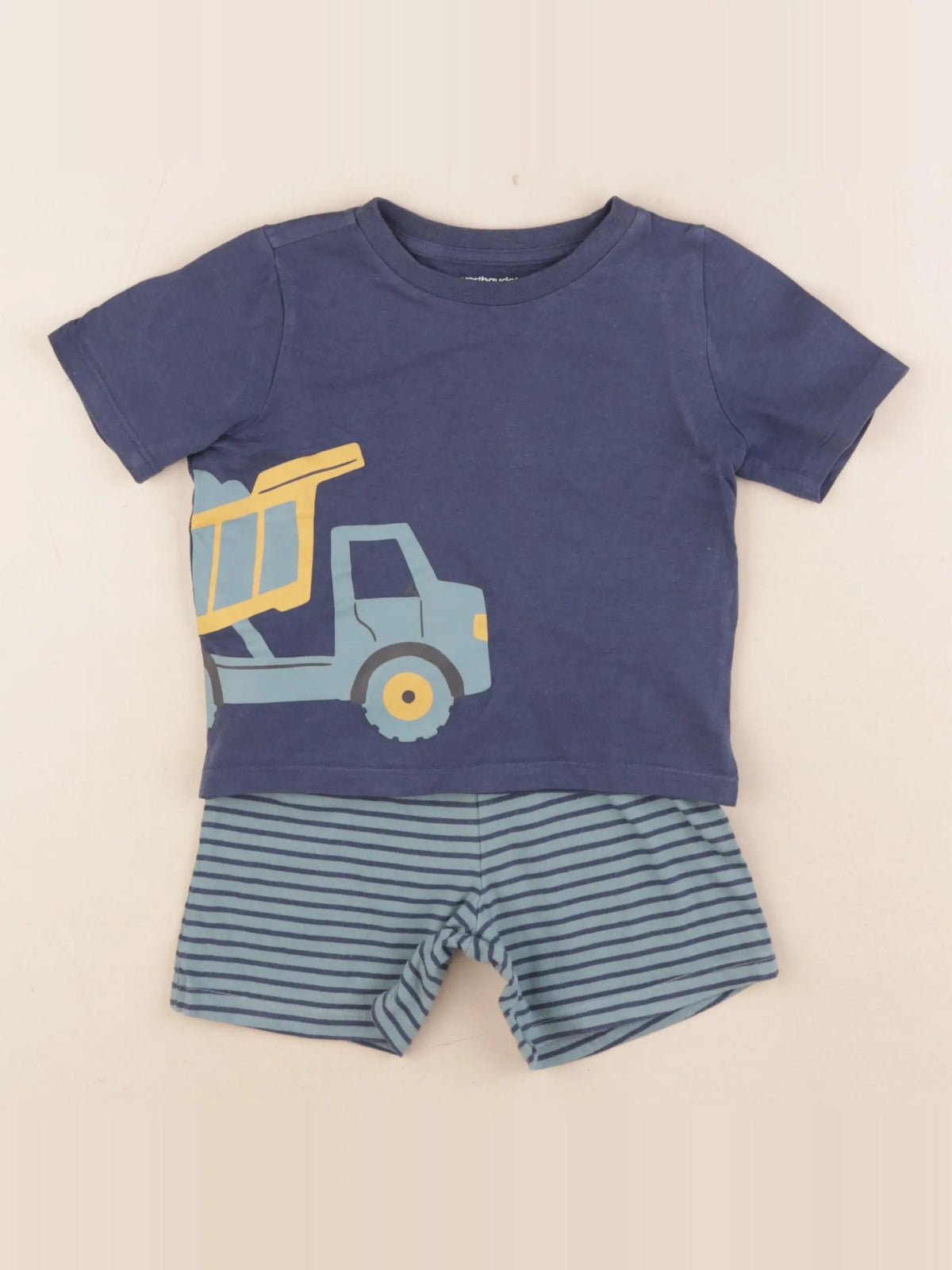 Vertbaudet - pyjama coton bleu - 2 ans