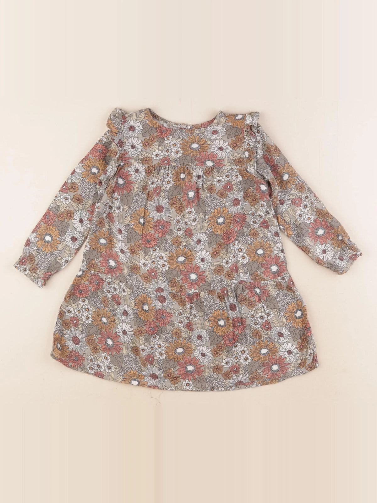 Vertbaudet - robe multicolore, vert - 3 ans