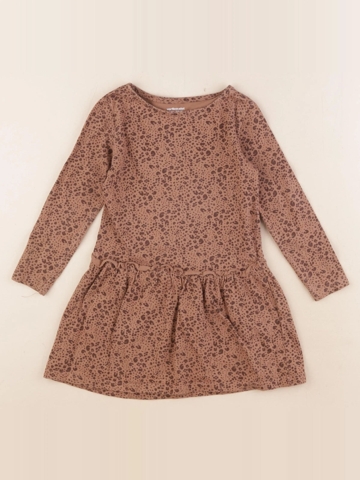 Vertbaudet - robe marron - 4 ans