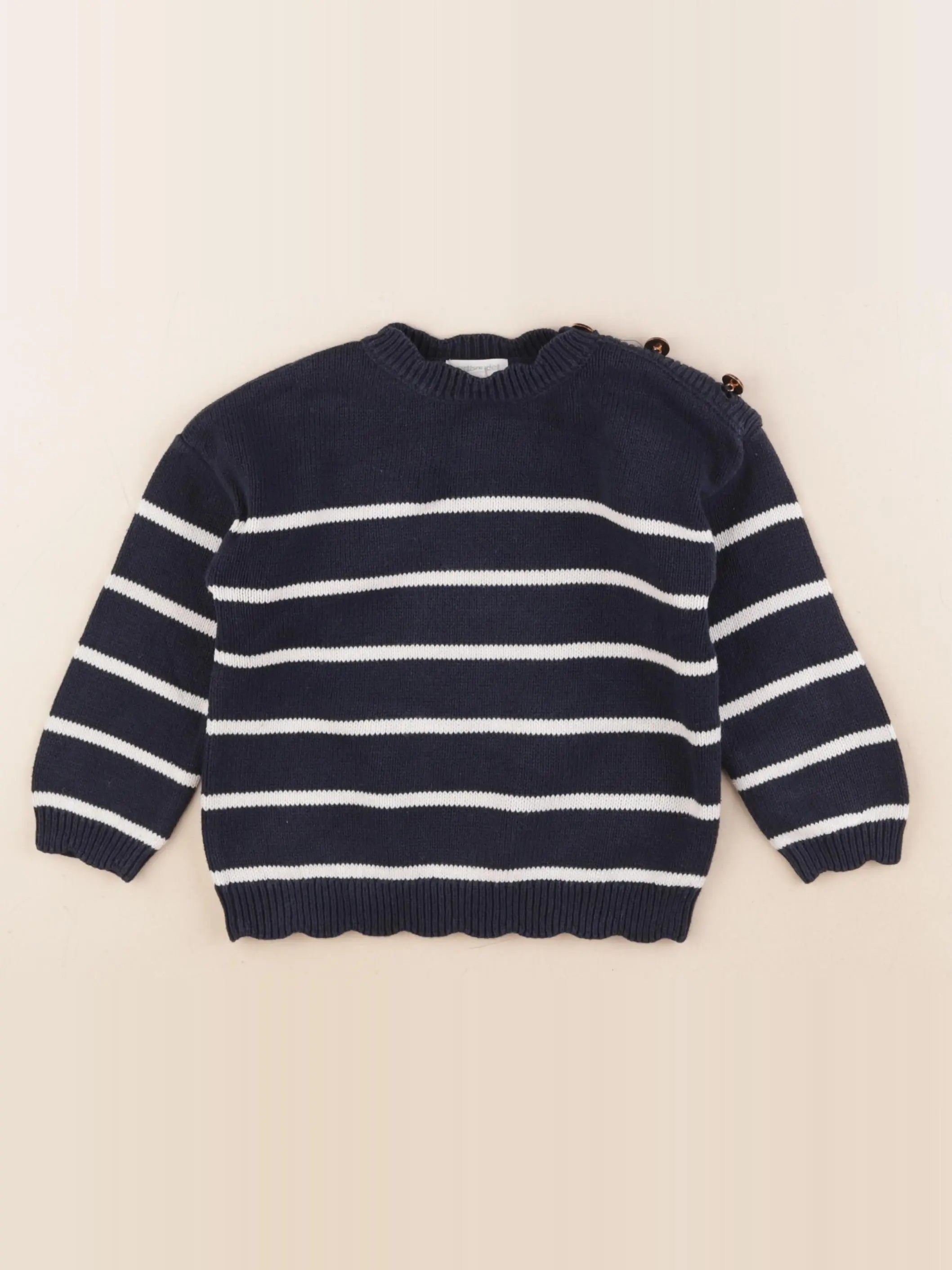 Vertbaudet - pull bleu - 3 ans