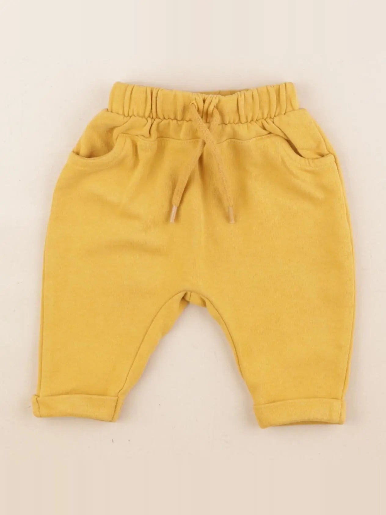 Vertbaudet - pantalon jaune - 3 mois