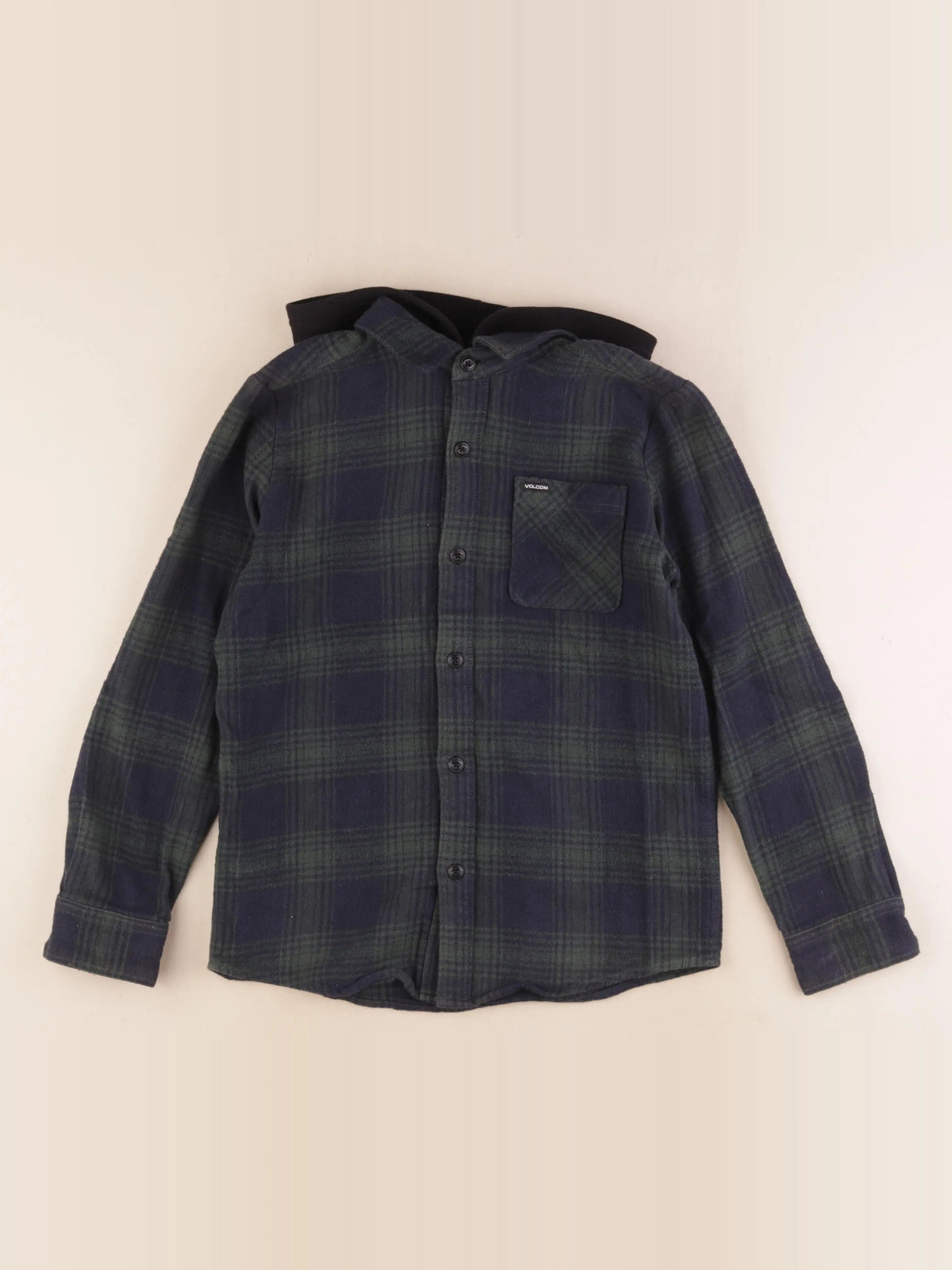 Volcom - chemise bleu, vert - 10/12 ans