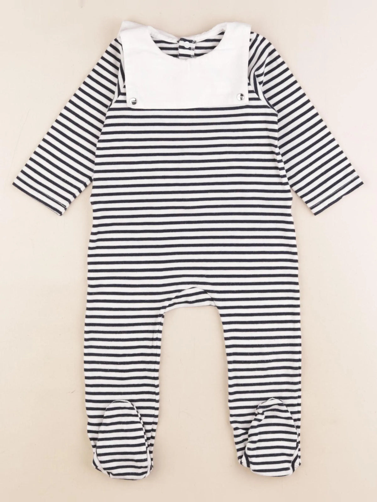 Jacadi - pyjama coton bleu, blanc - 18 mois
