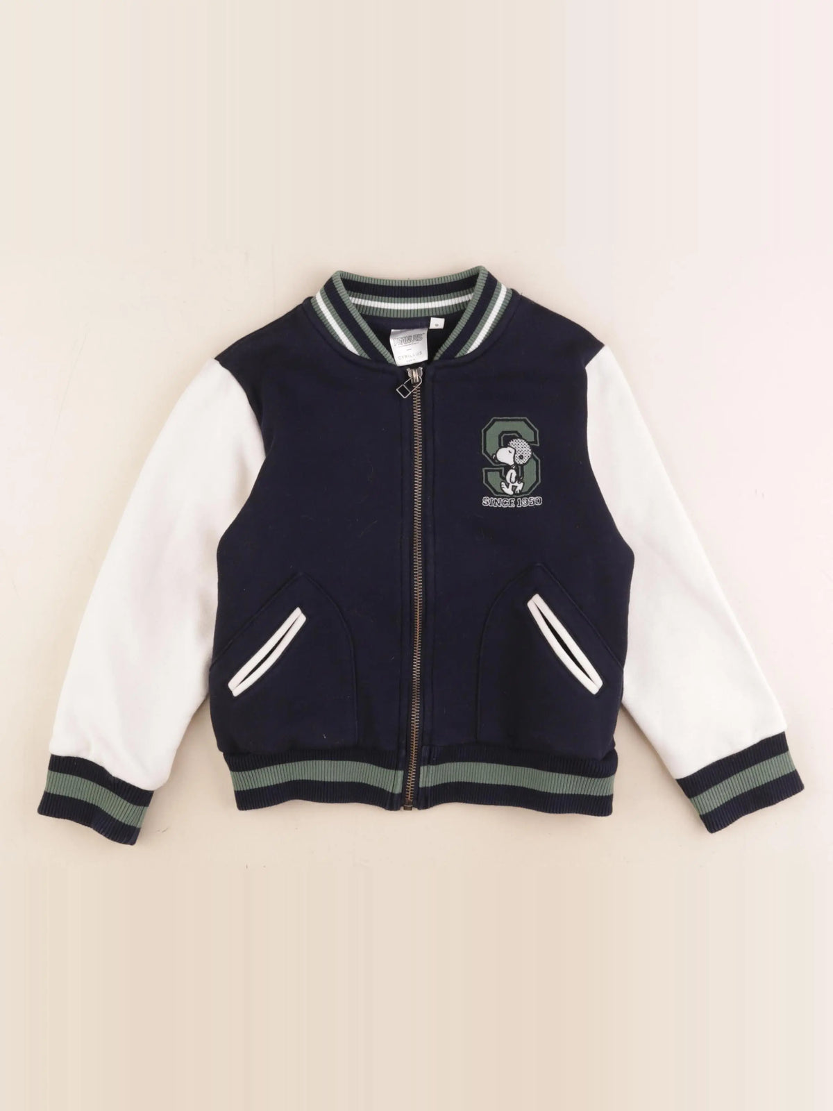 Cyrillus - veste bleu, blanc - 6 ans