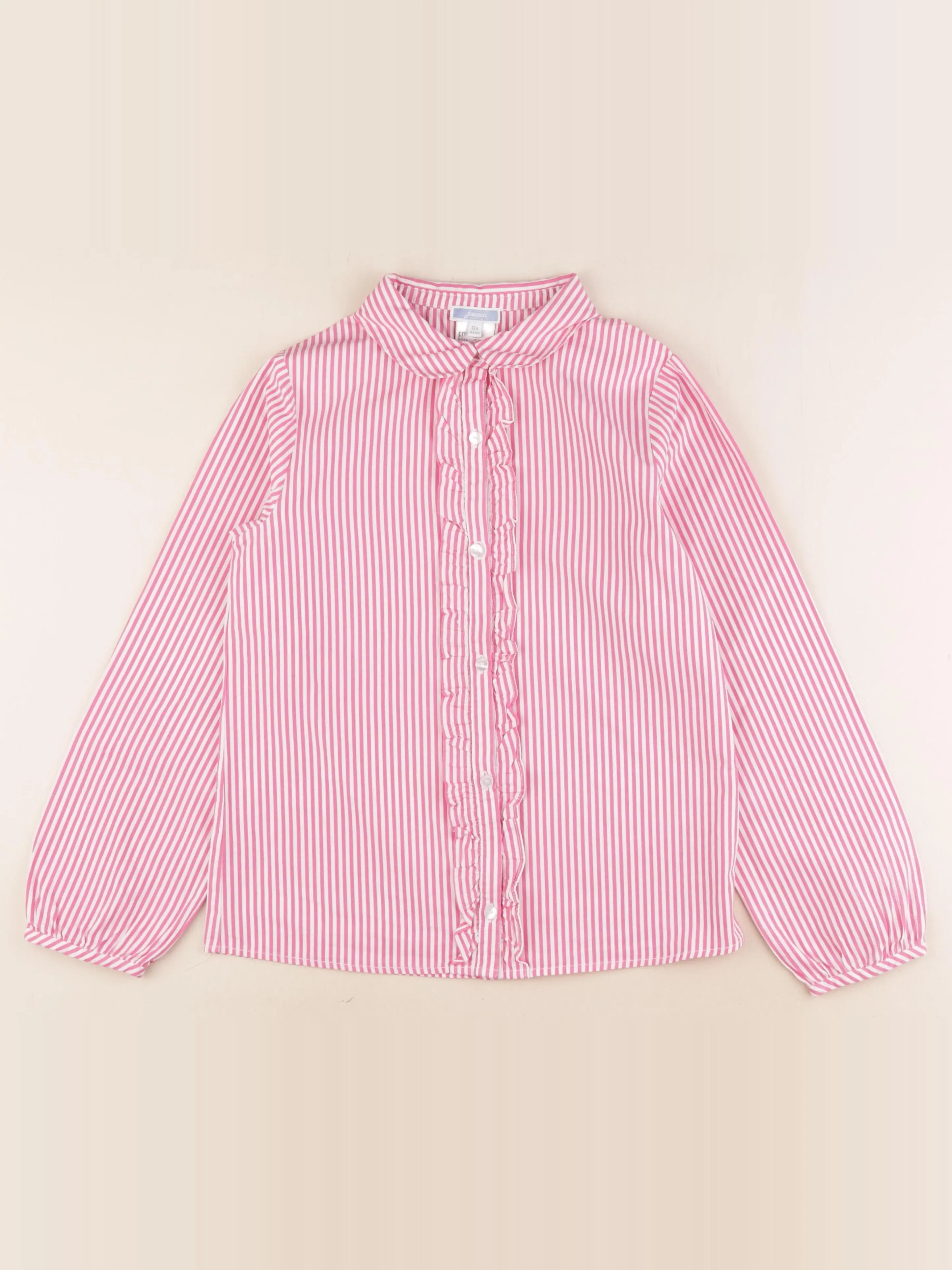 Jacadi - chemise blanc, rose - 12 ans