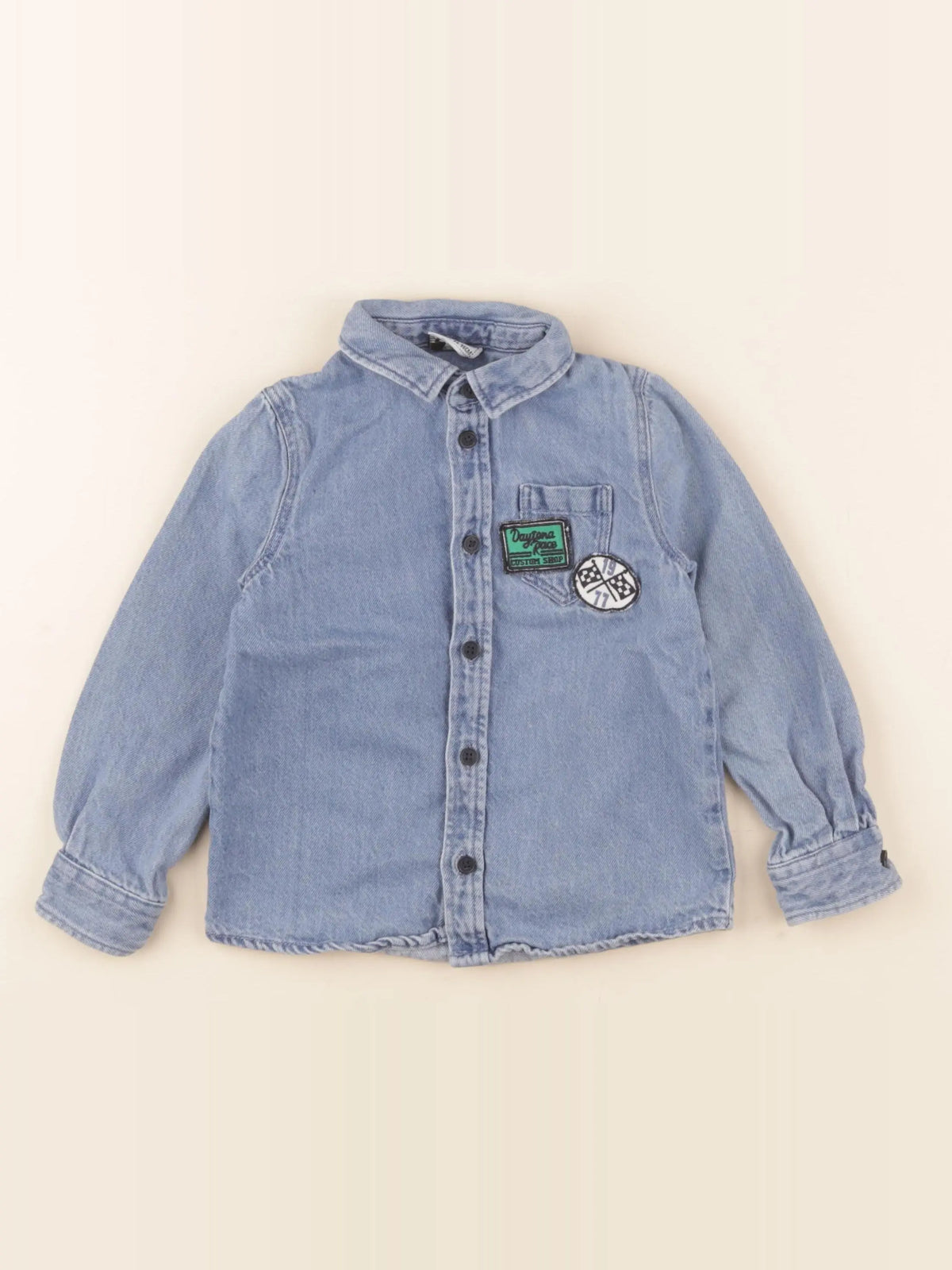 Tape à l'oeil - chemise imprimé au dos bleu - 2/3 ans