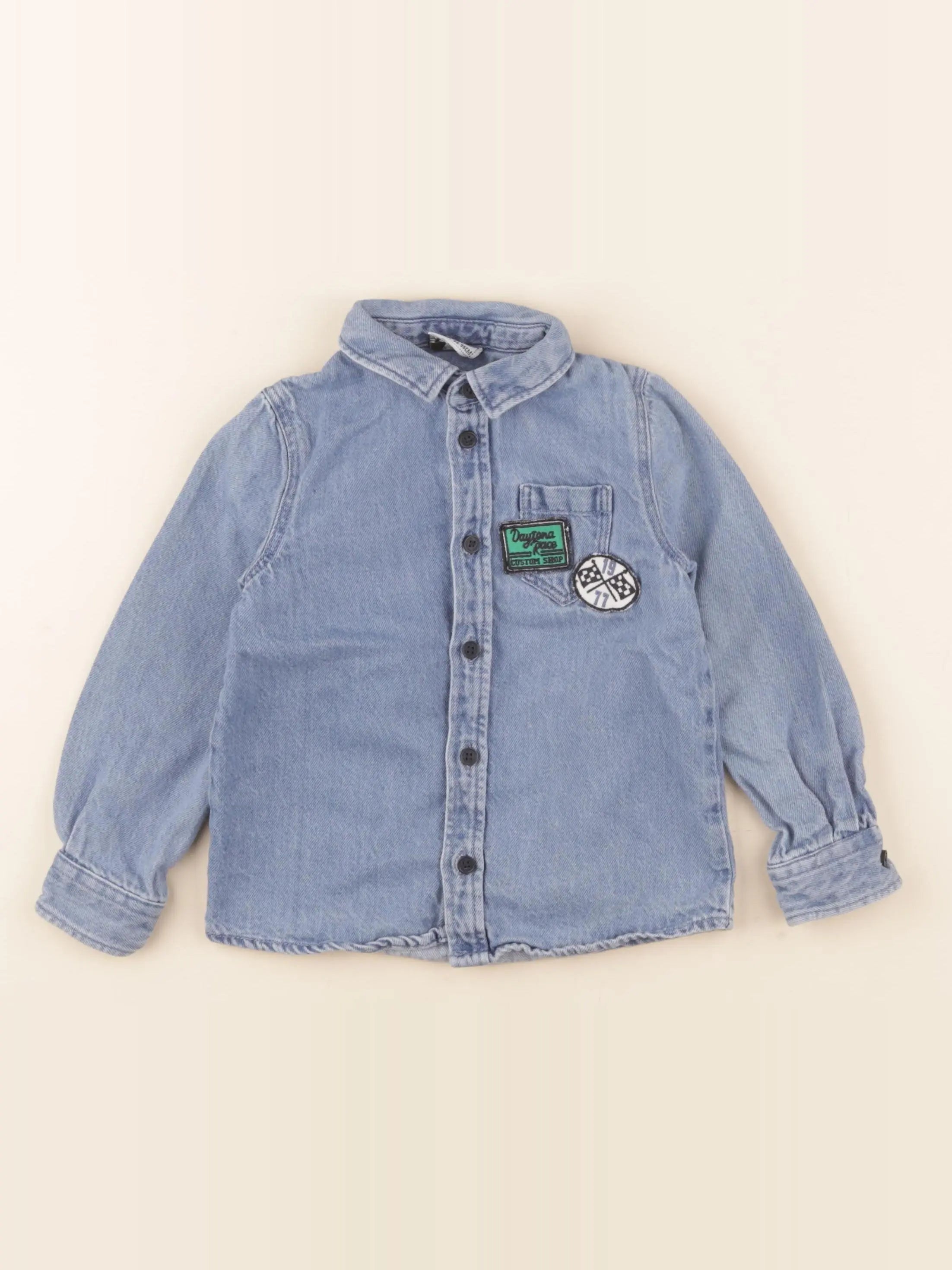 Tape à l'oeil - chemise imprimé au dos bleu - 2/3 ans