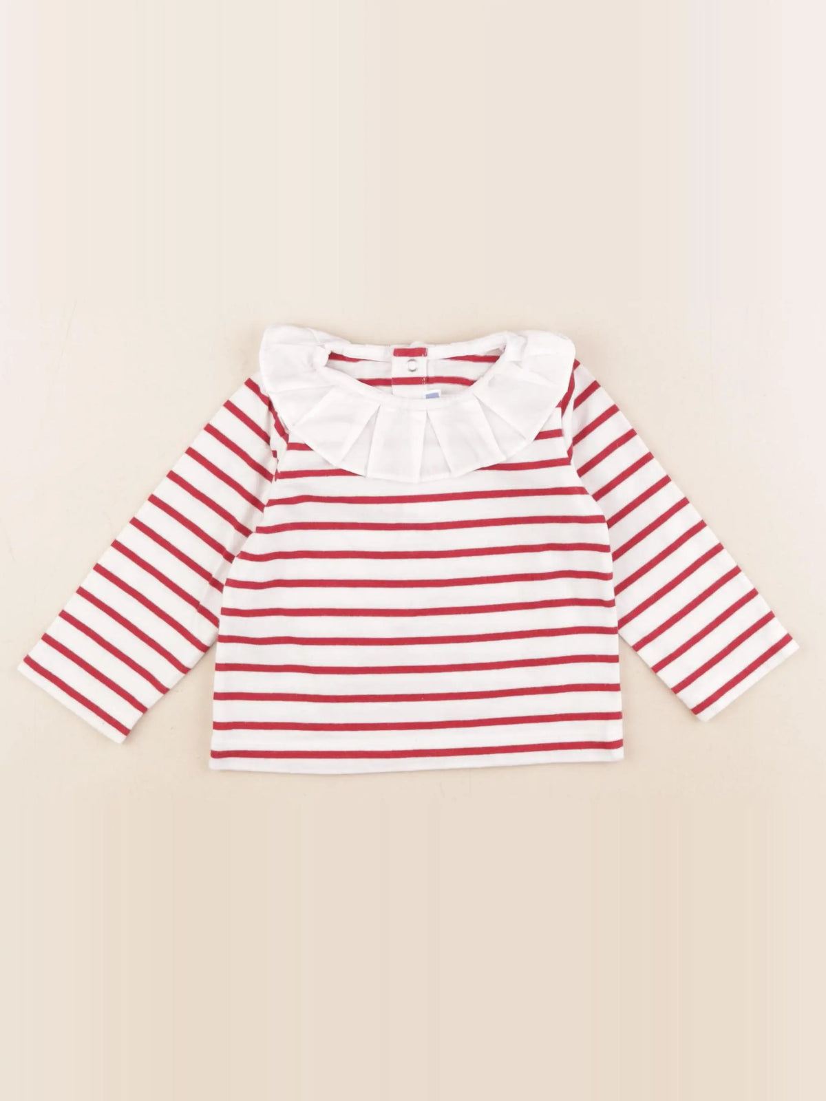 Jacadi - tee-shirt blanc, rouge - 12 mois