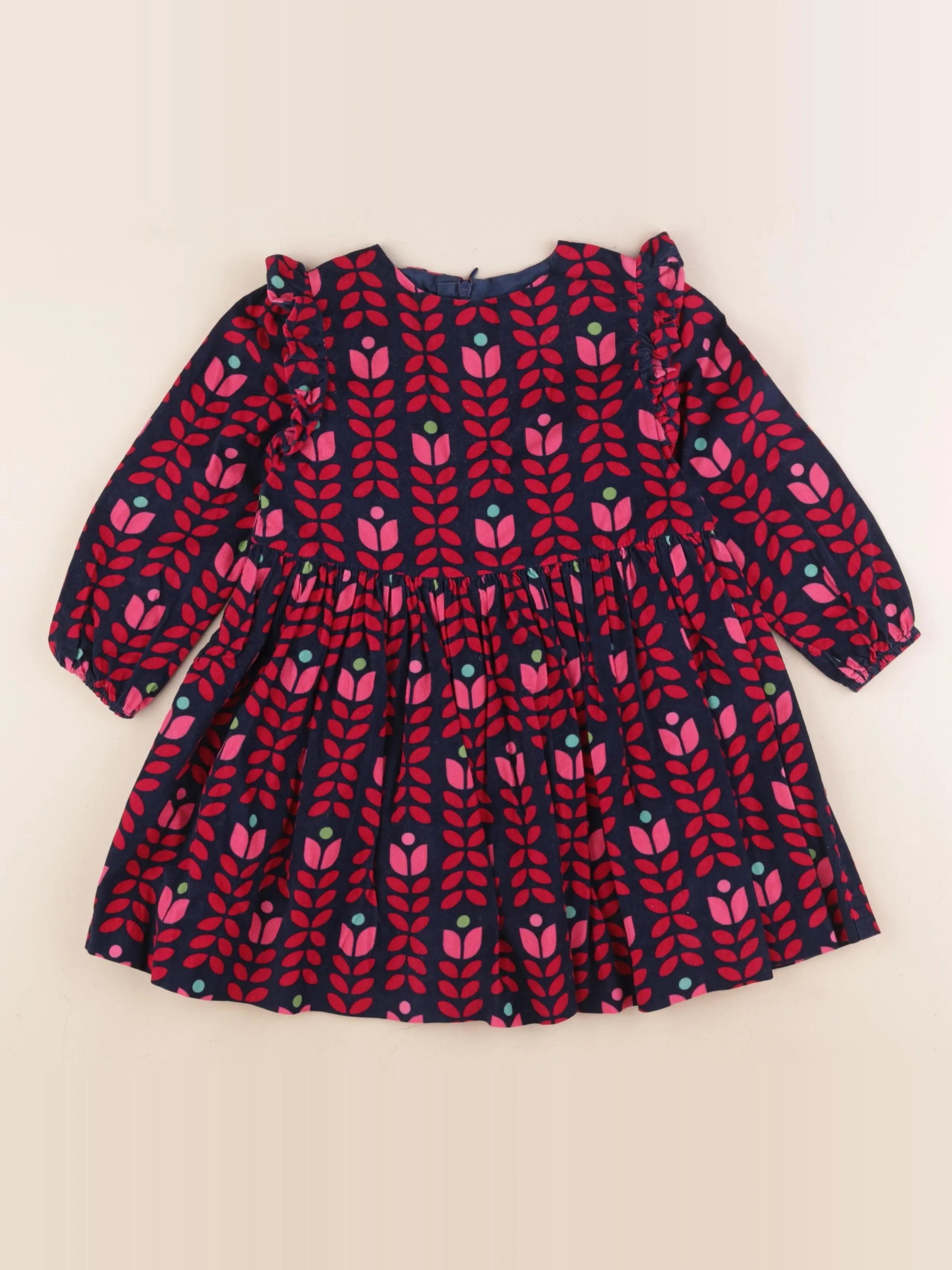 Jacadi - robe bleu, rose - 4 ans