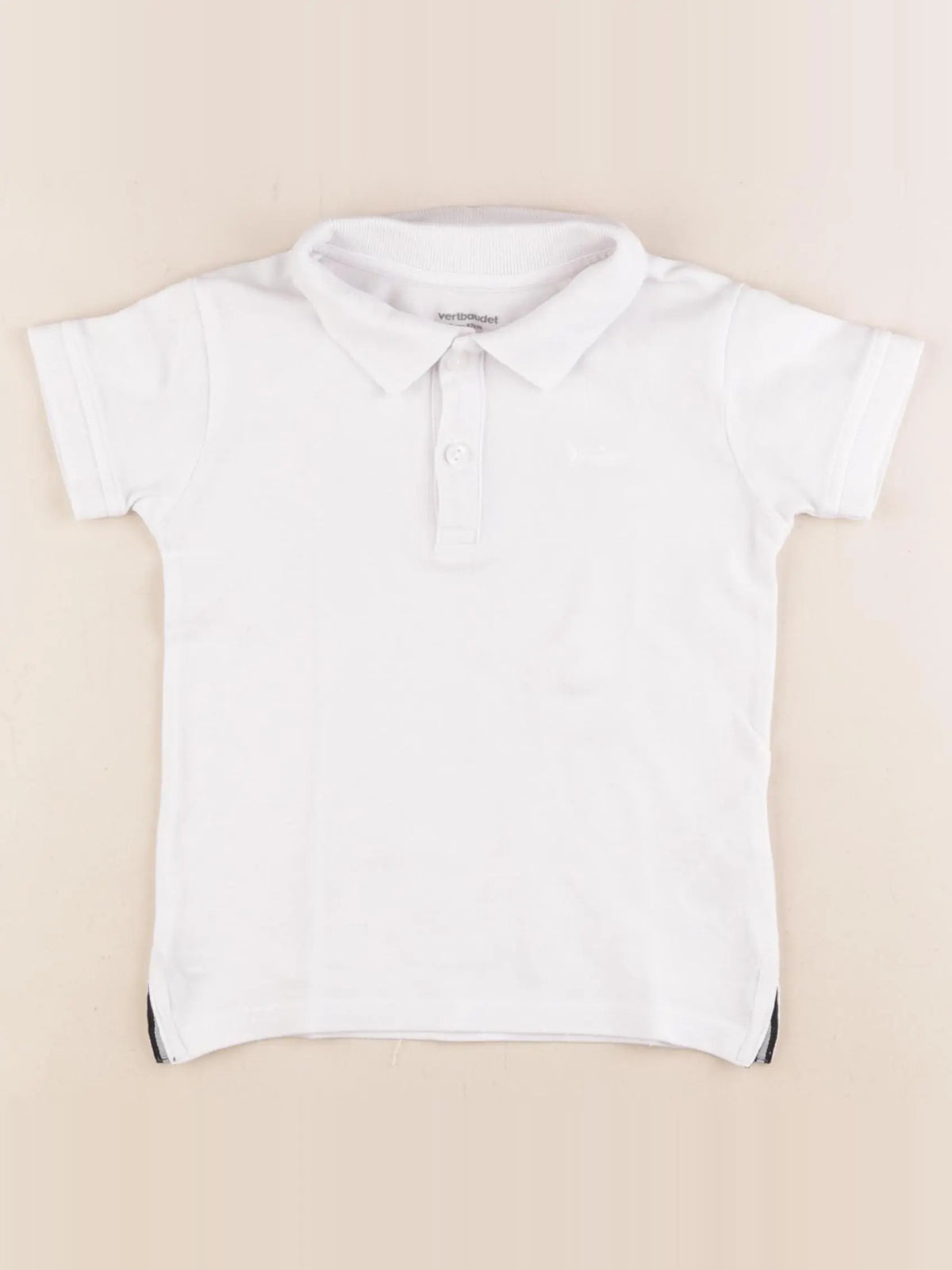 Vertbaudet - polo blanc - 3 ans