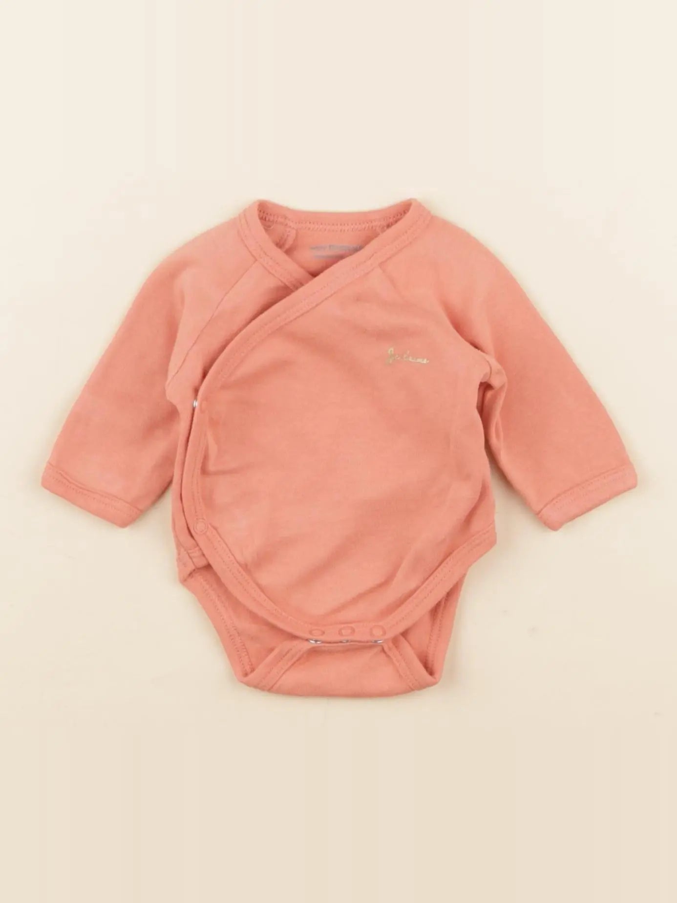 Vertbaudet - body orange - 0 mois