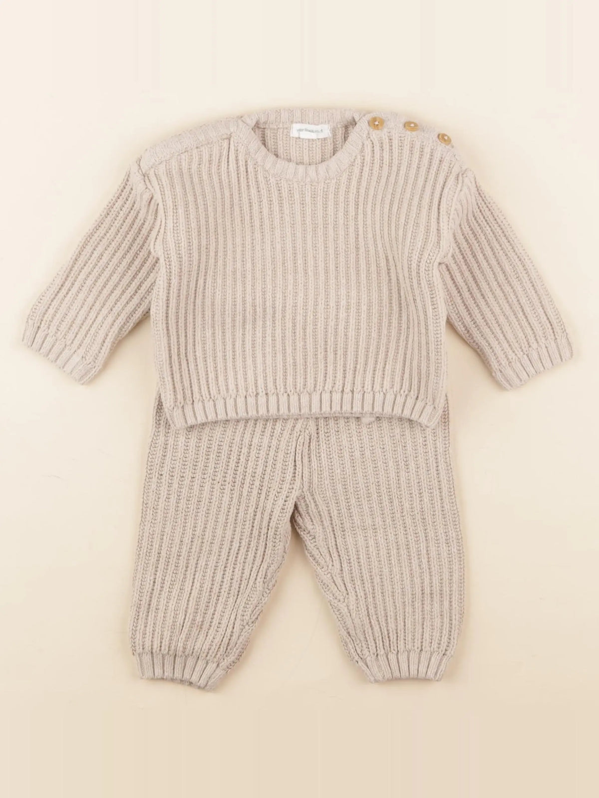 Vertbaudet - ensemble marron - 3 mois