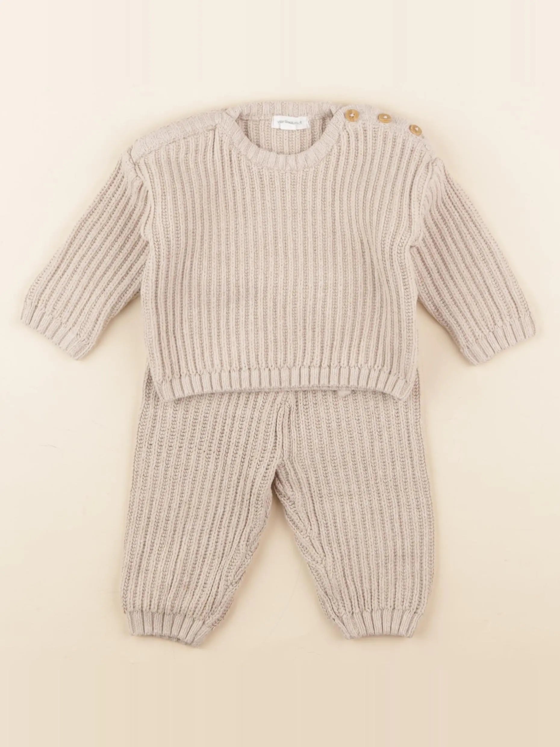 Vertbaudet - ensemble marron - 3 mois