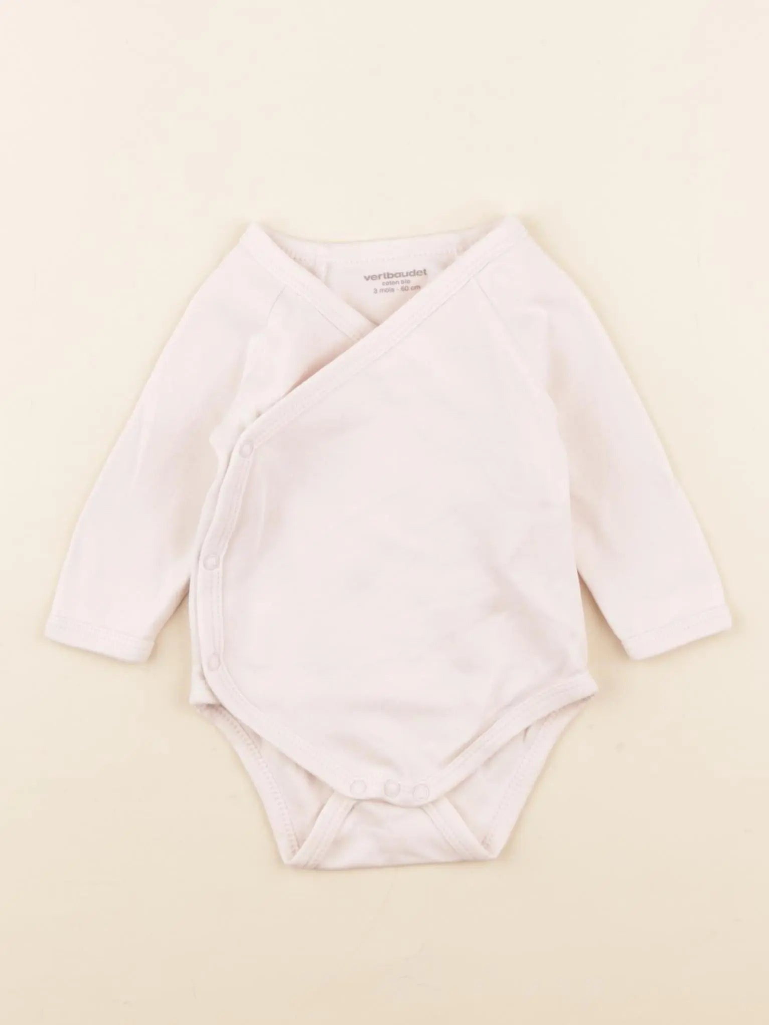Vertbaudet - body rose - 3 mois