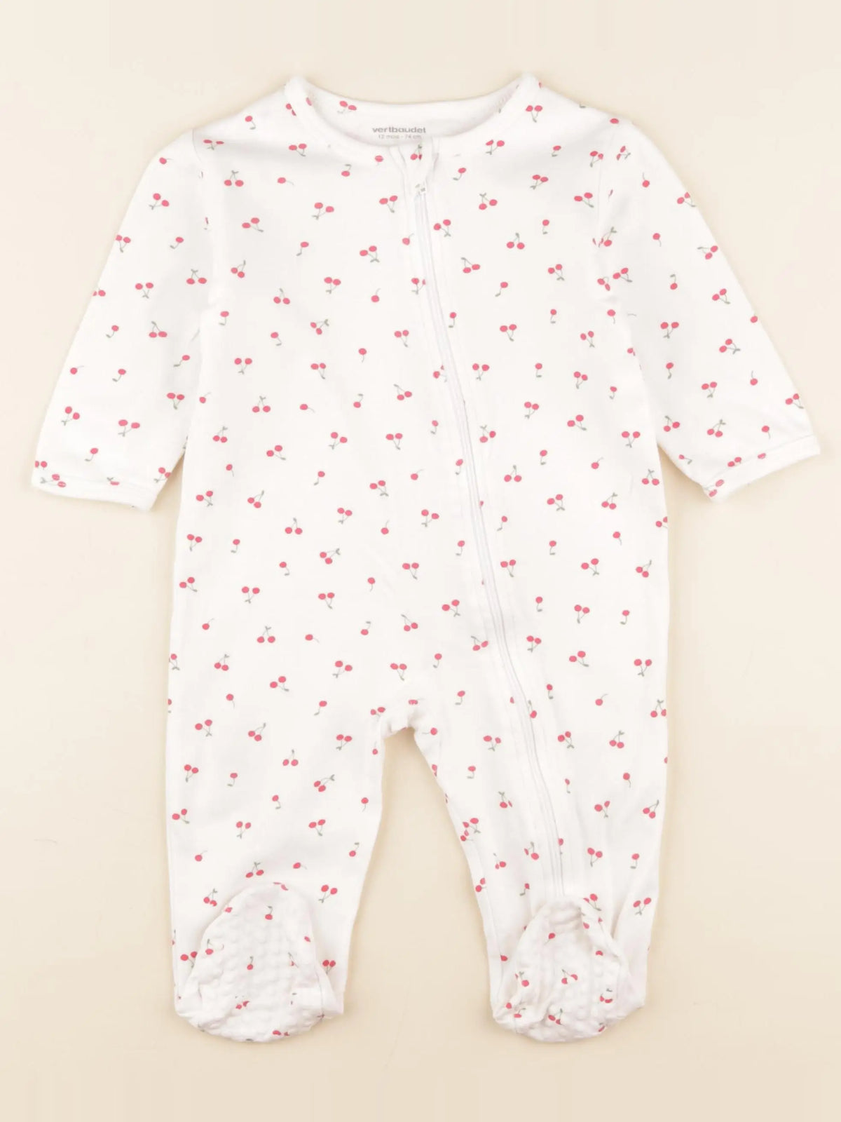 Vertbaudet - pyjama coton blanc - 12 mois