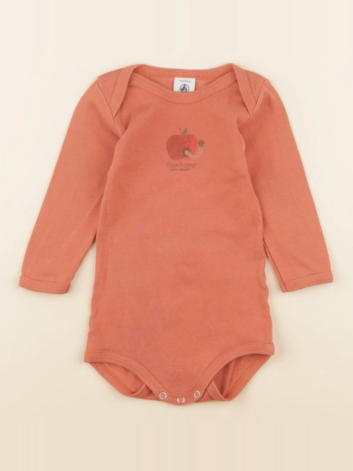 Petit Bateau - body rouge - 9 mois