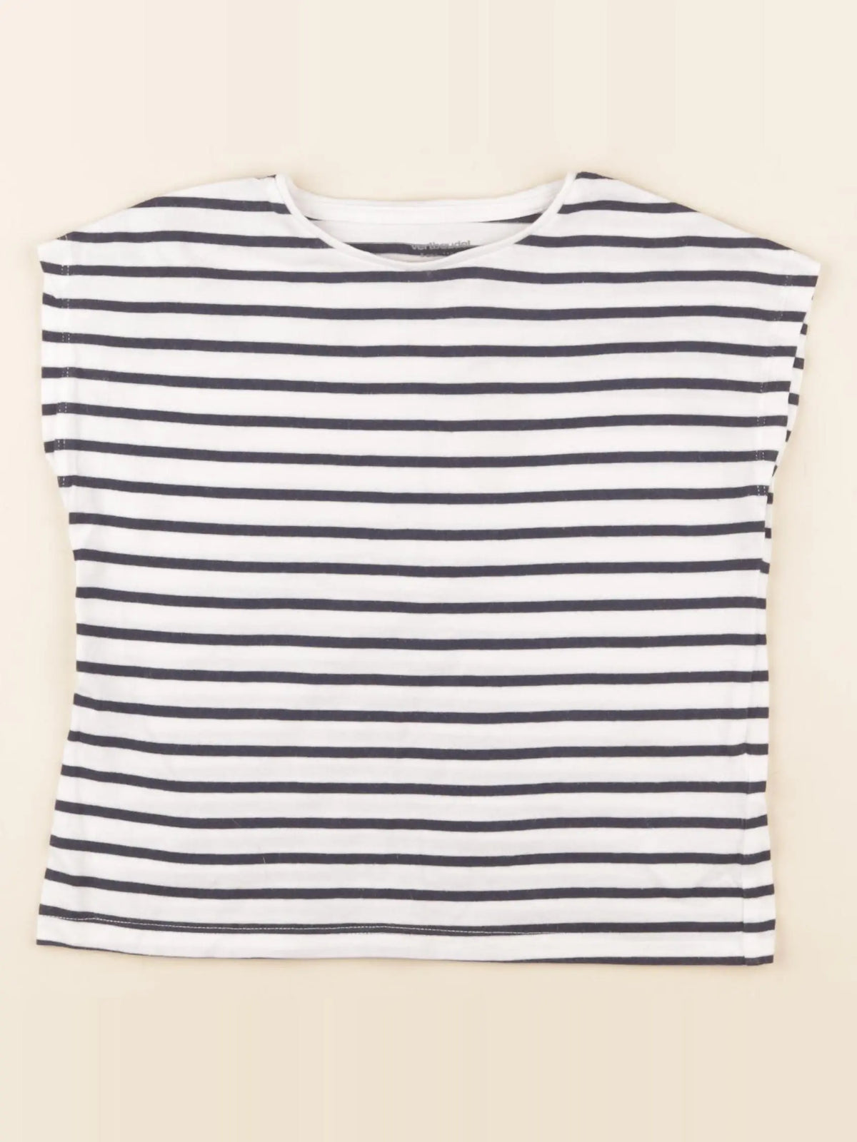 Vertbaudet - tee-shirt bleu, blanc - 5 ans