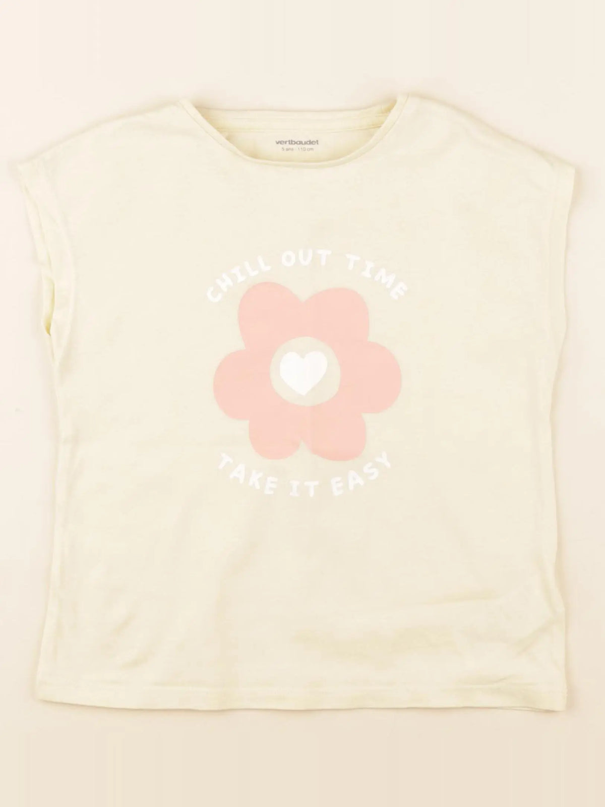 Vertbaudet - tee-shirt jaune - 5 ans