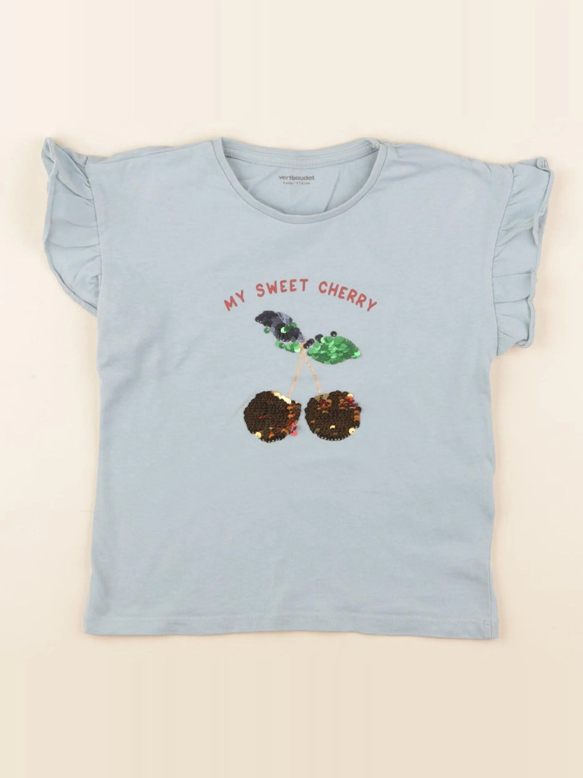 Vertbaudet - tee-shirt bleu - 5 ans