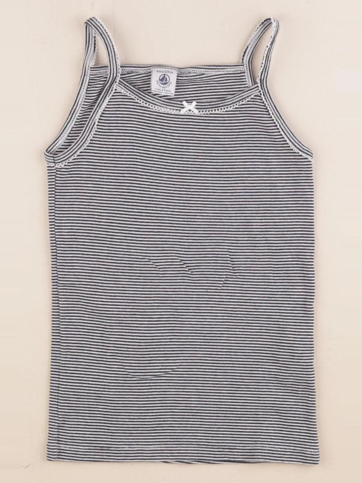 Petit Bateau - maillot de corps bleu - 8 ans