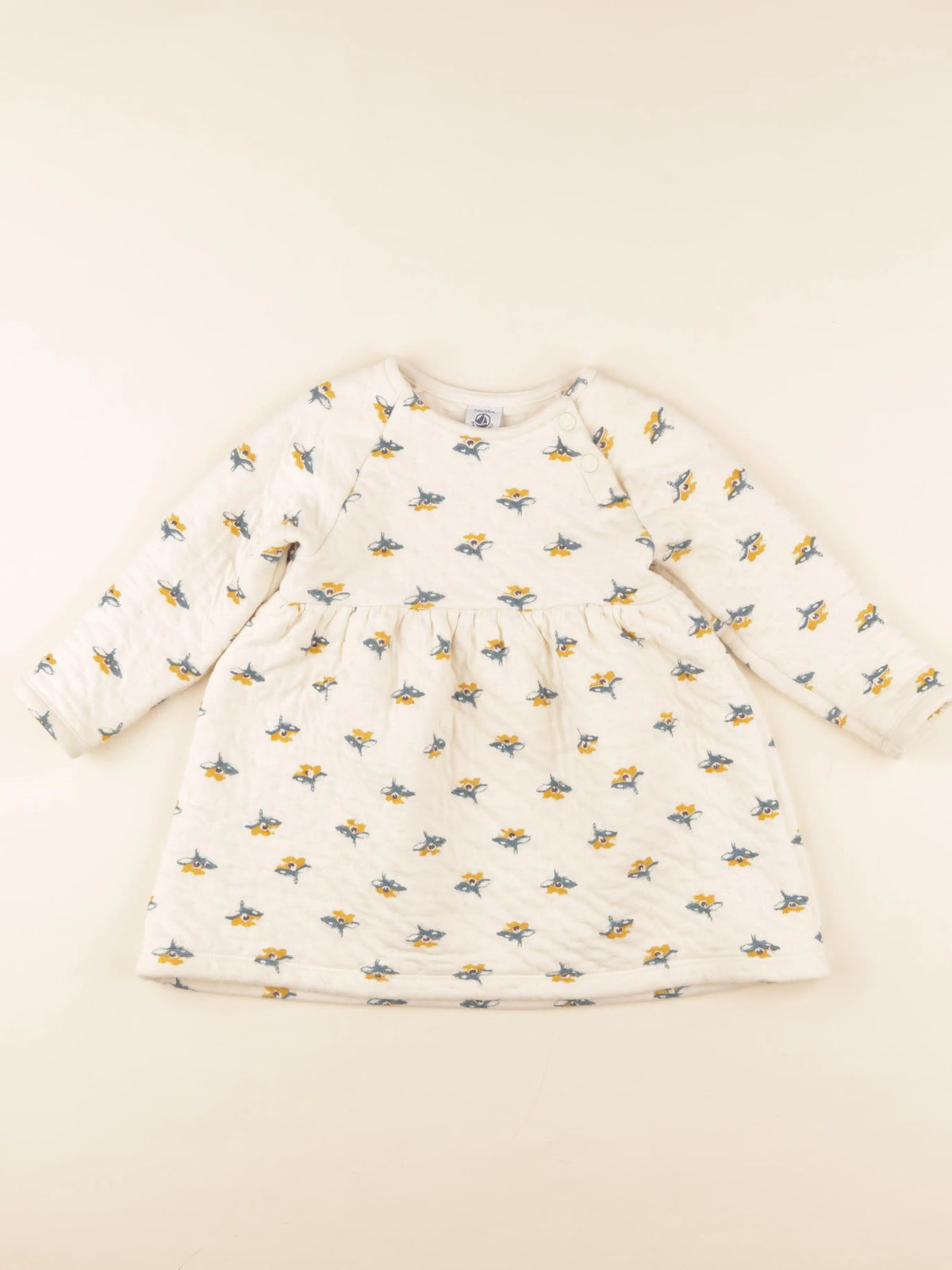 Petit Bateau - robe beige - 3 ans