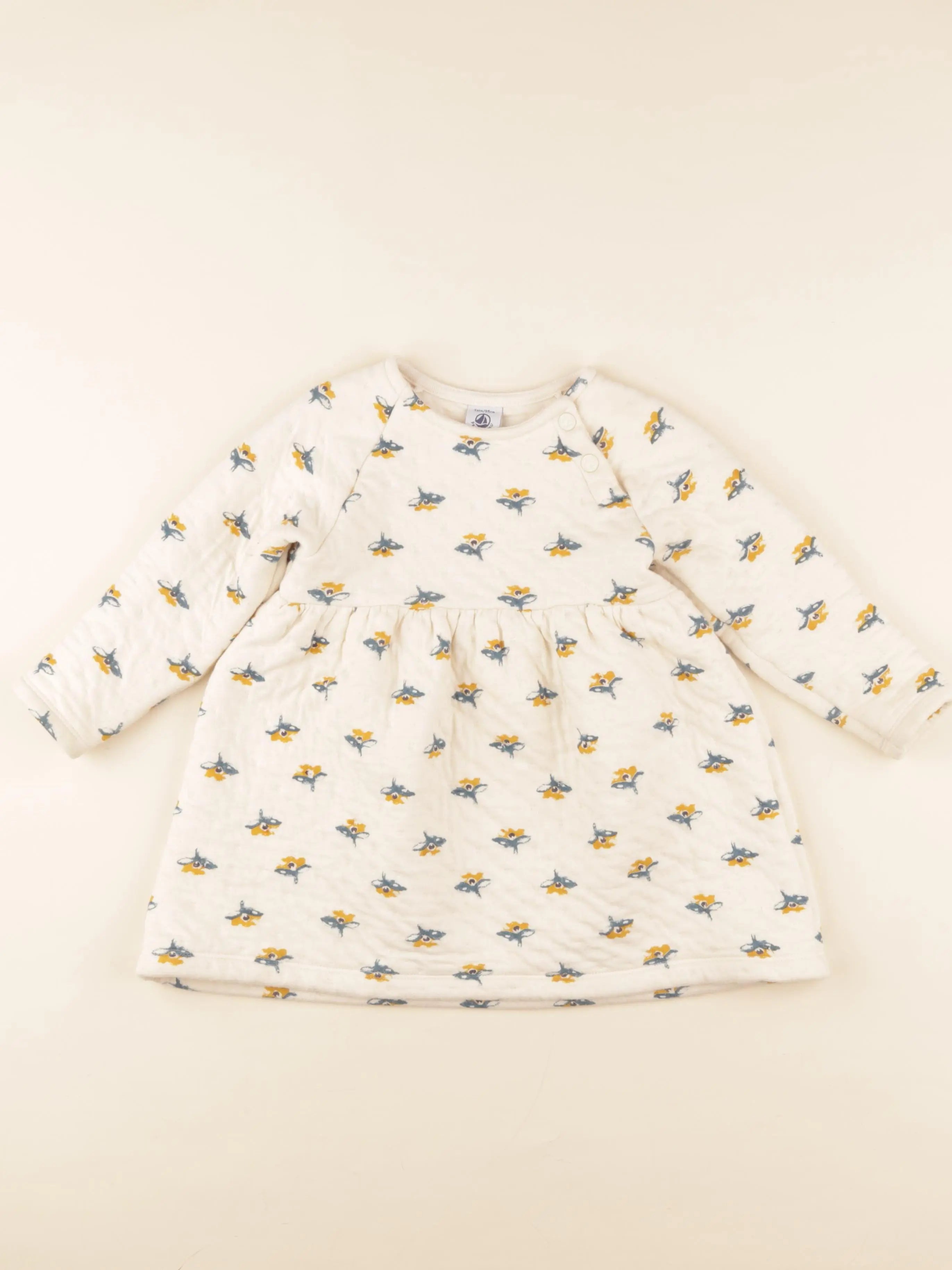 Petit Bateau - robe beige - 3 ans