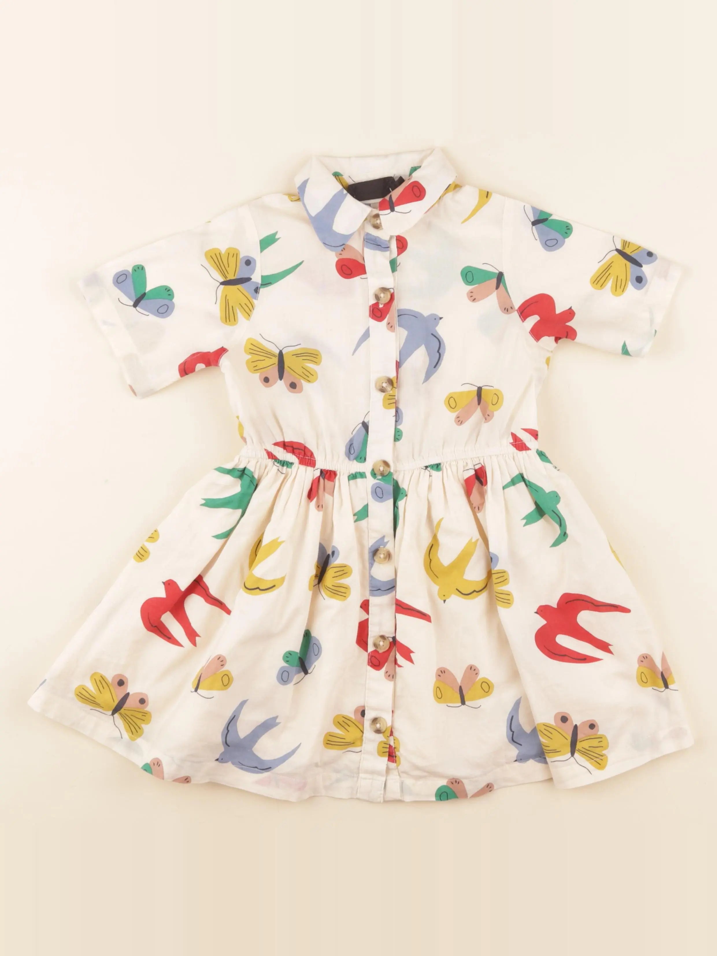 Monoprix - robe beige, multicolore - 3 ans