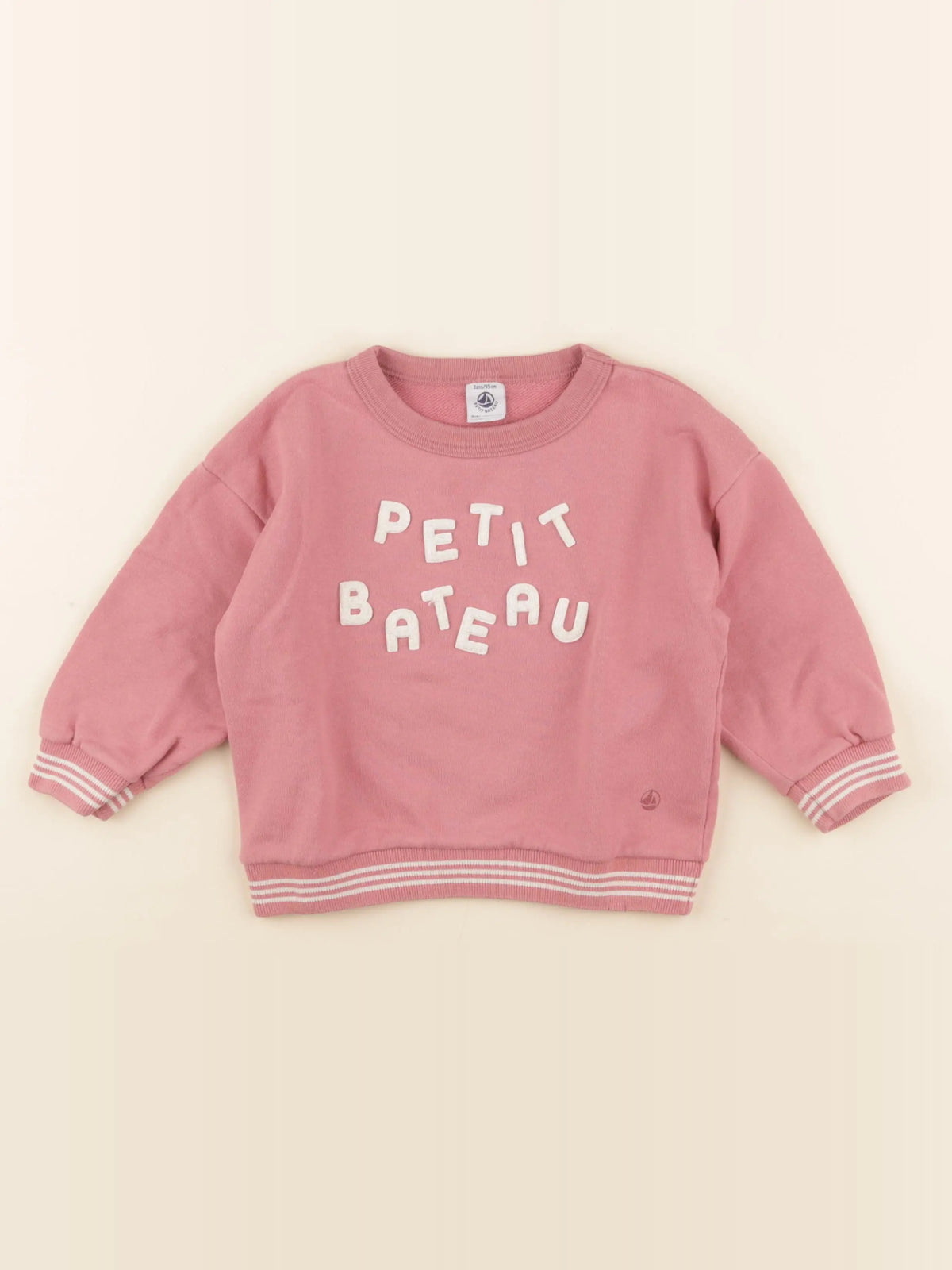 Petit Bateau - sweat rose - 3 ans