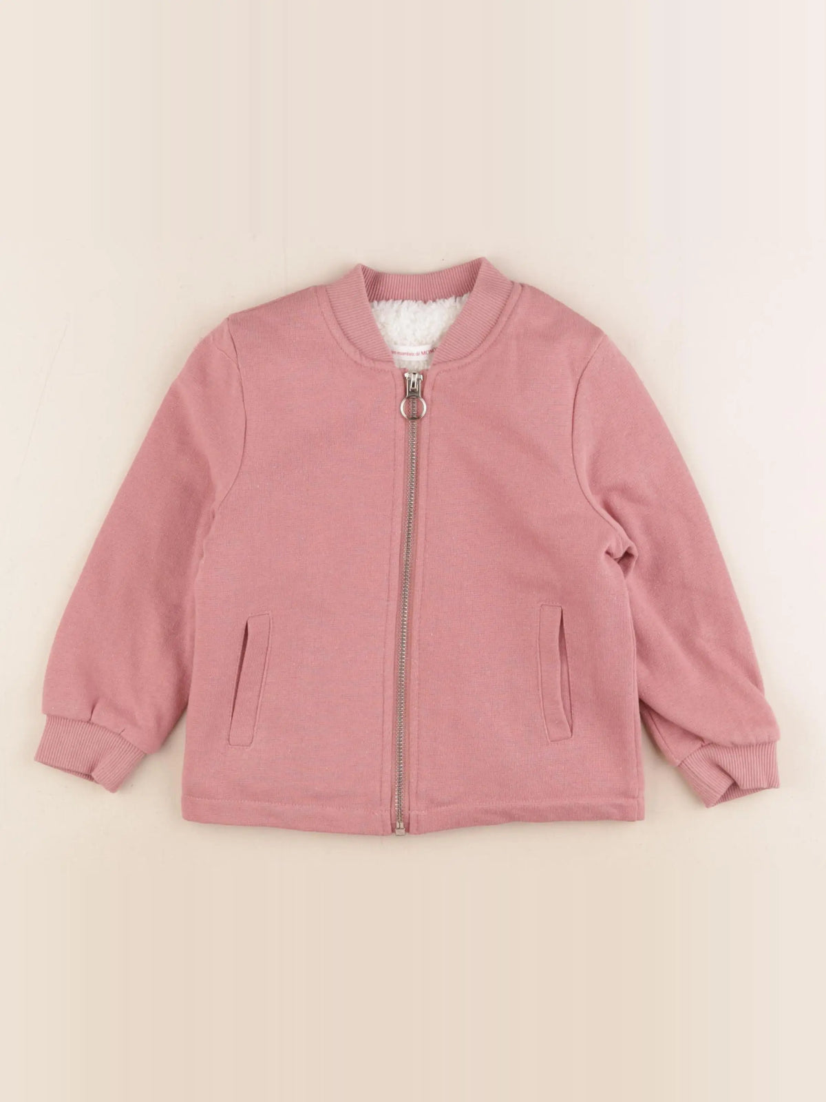 Monoprix - veste doublé rose - 3 ans