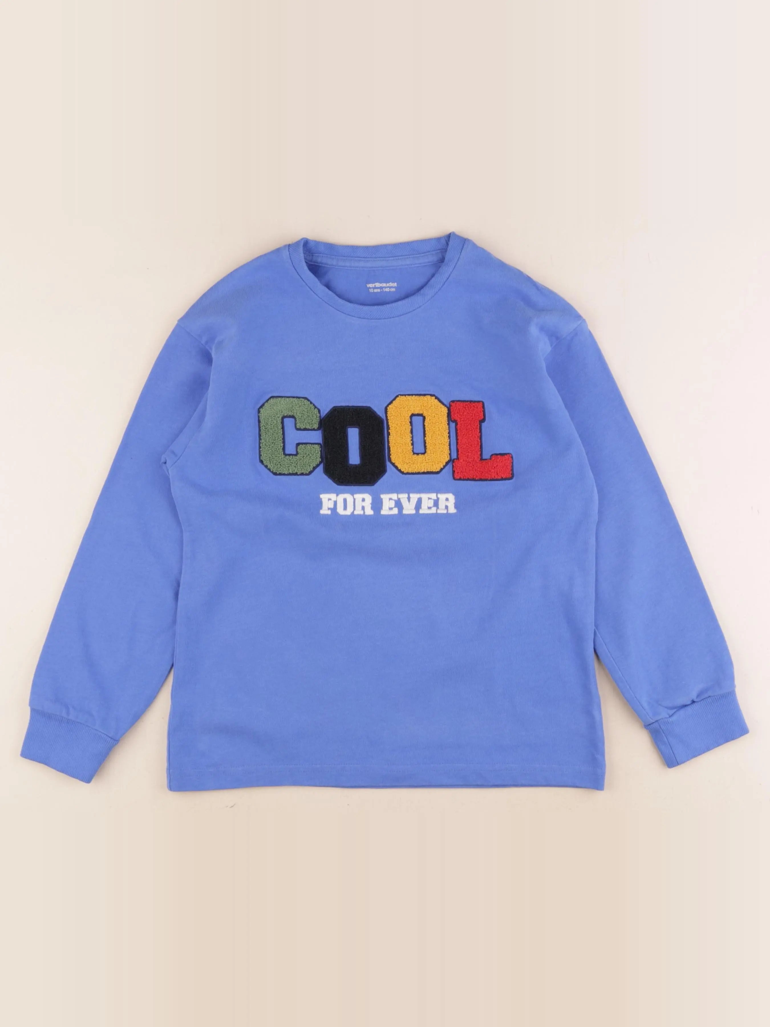 Vertbaudet - sweat bleu - 10 ans