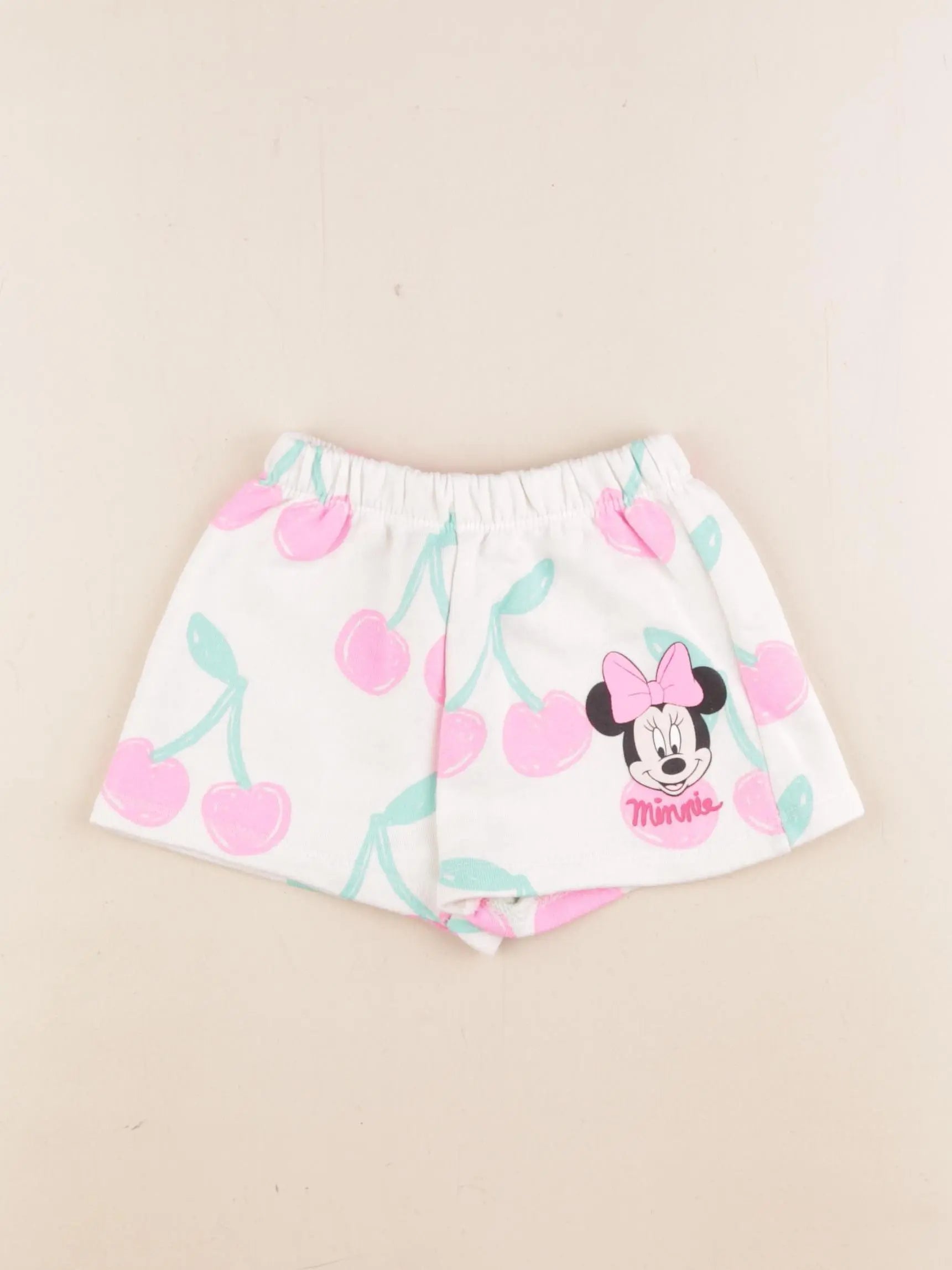 Zara - short blanc, rose - 3 ans