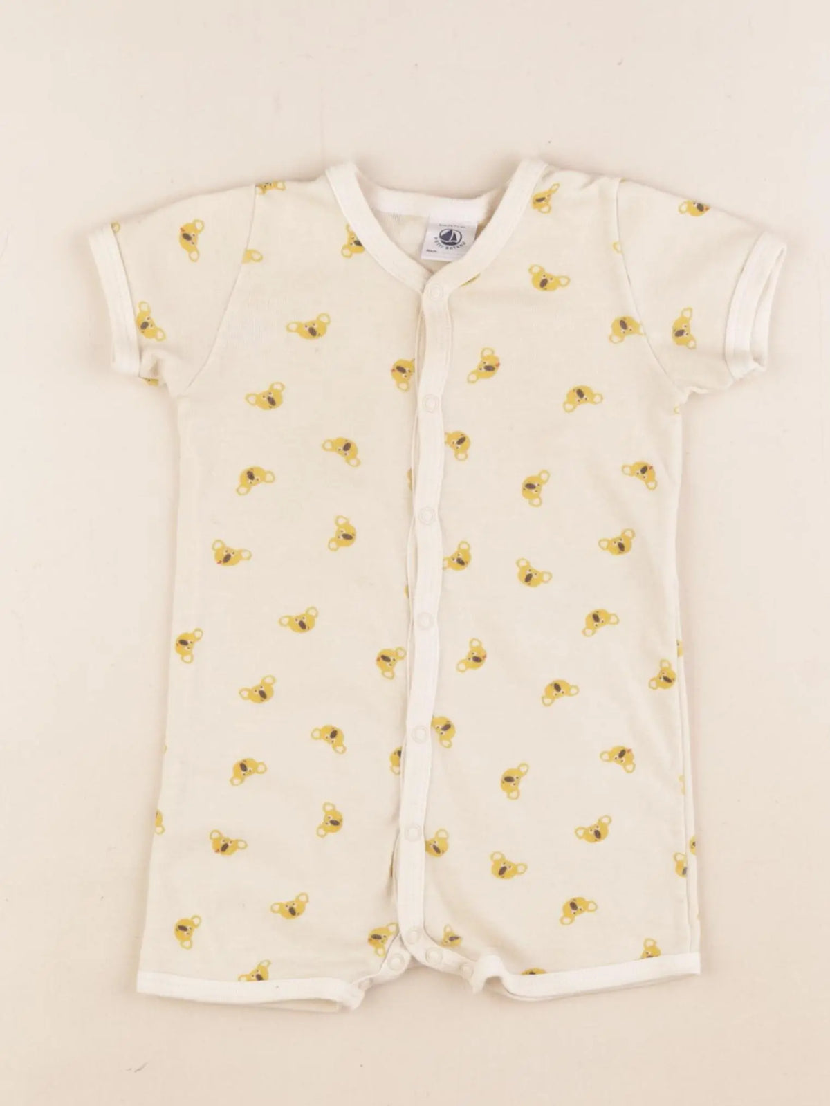 Petit Bateau - pyjama coton beige - 6 mois