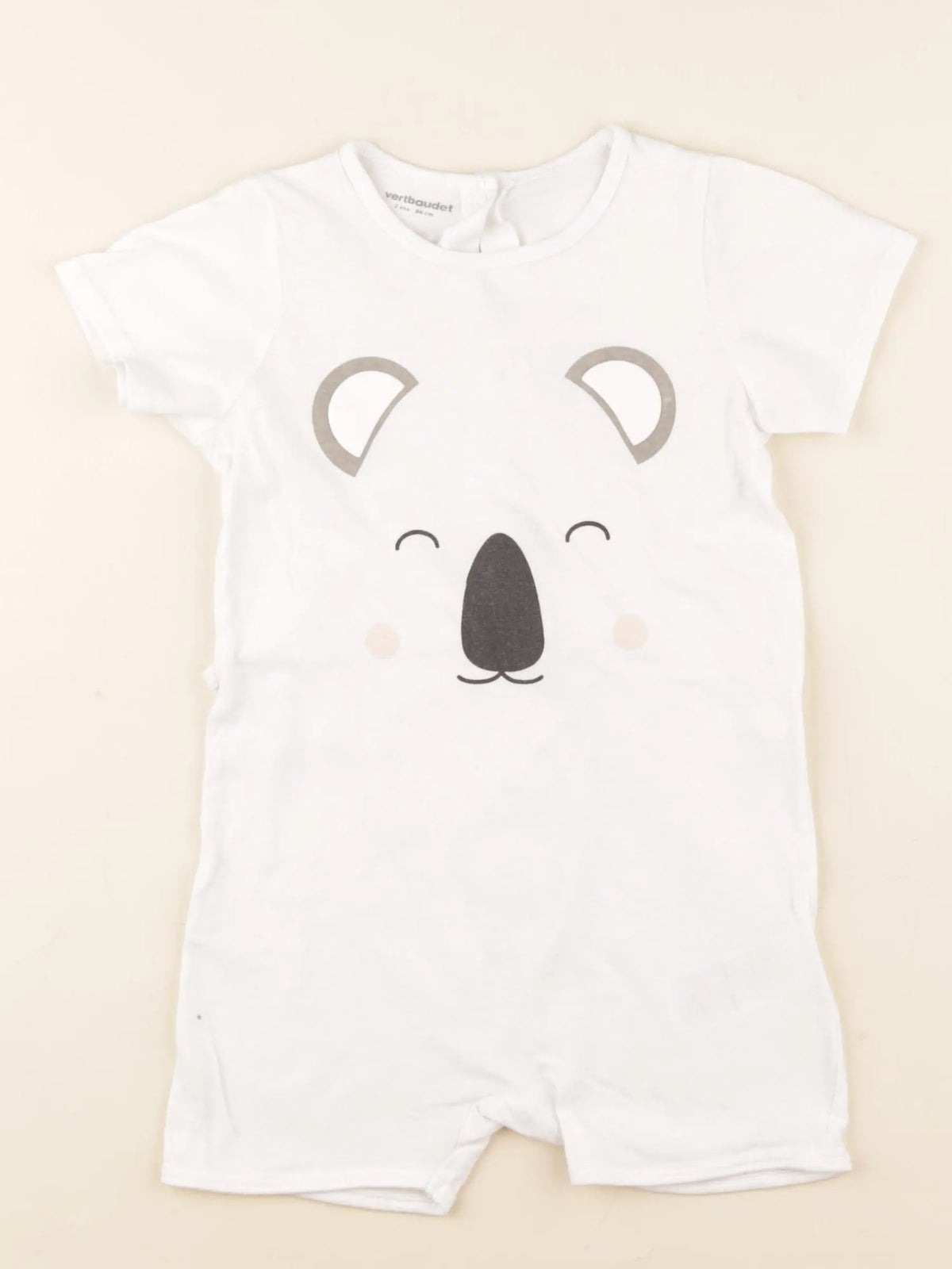 Vertbaudet - pyjama coton blanc - 2 ans