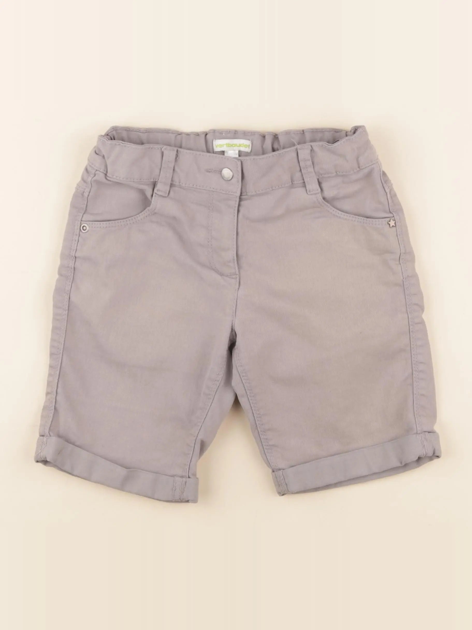 Vertbaudet - short gris - 8 ans