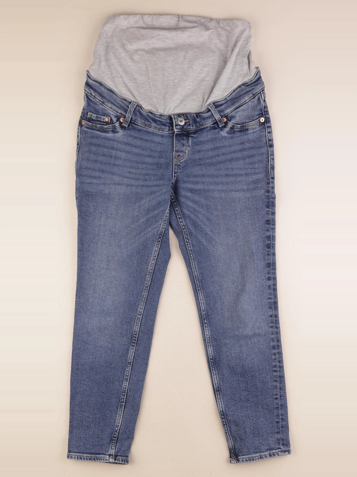 H&M - jean grossesse bleu - s