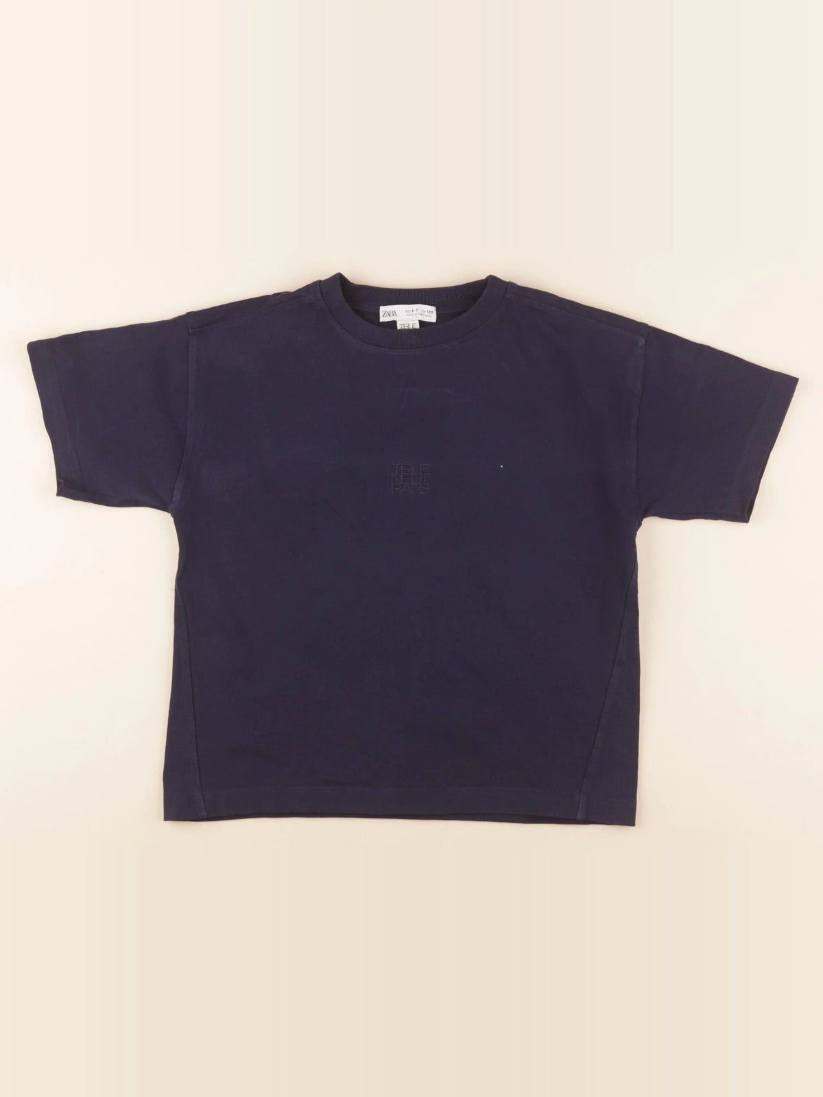 Zara - tee-shirt imprimé au dos bleu - 6/7 ans