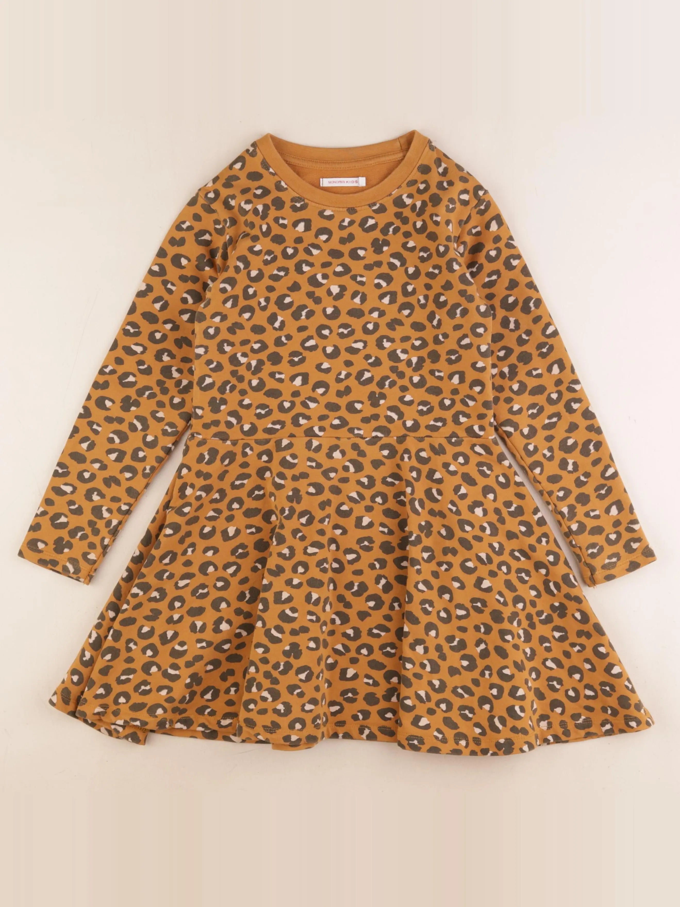 Monoprix - robe marron - 8 ans