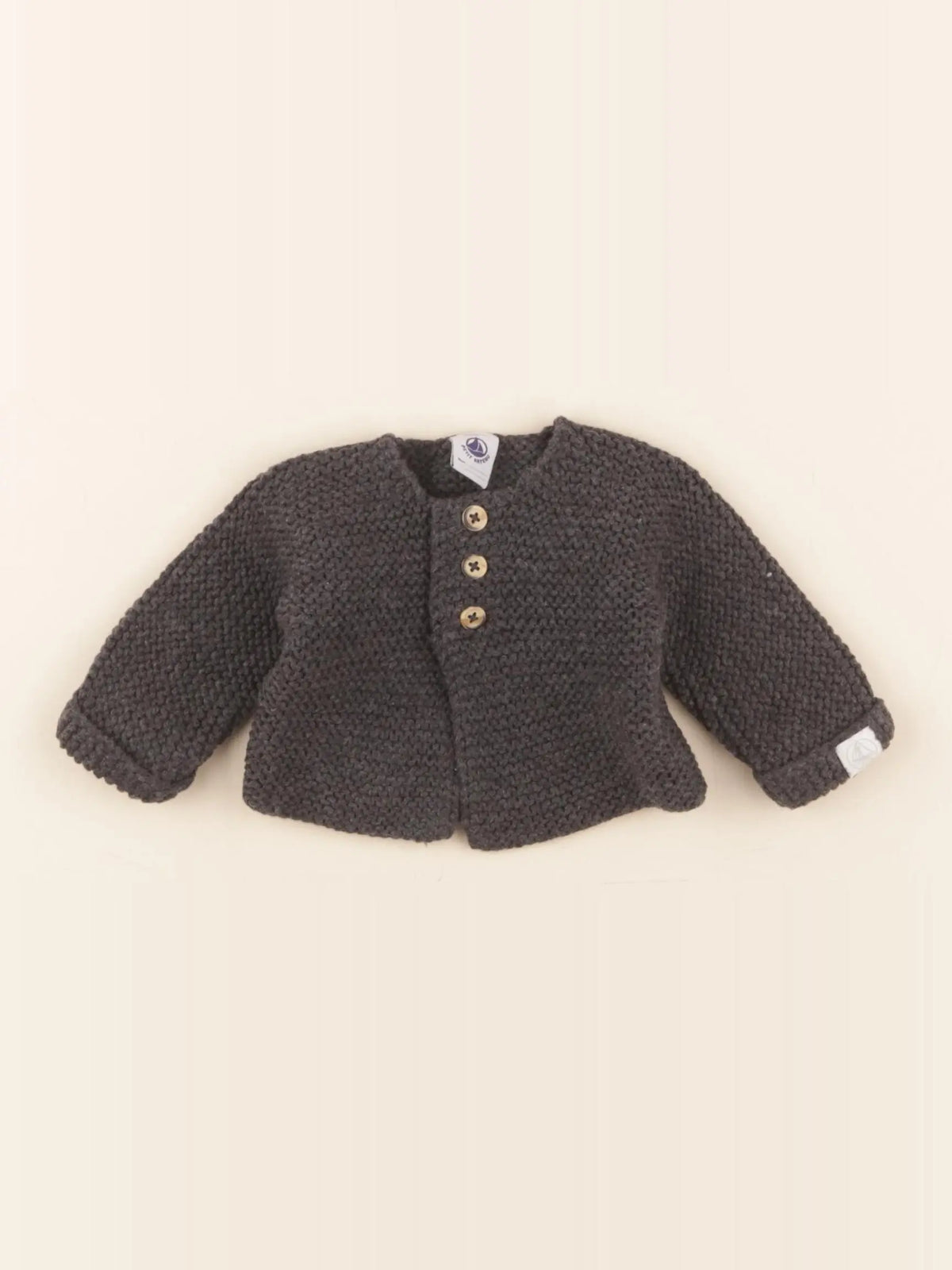 Petit Bateau - gilet gris - 1 mois