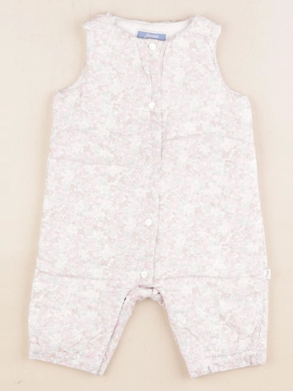 Jacadi - combinaison doublé, liberty multicolore - 1 mois