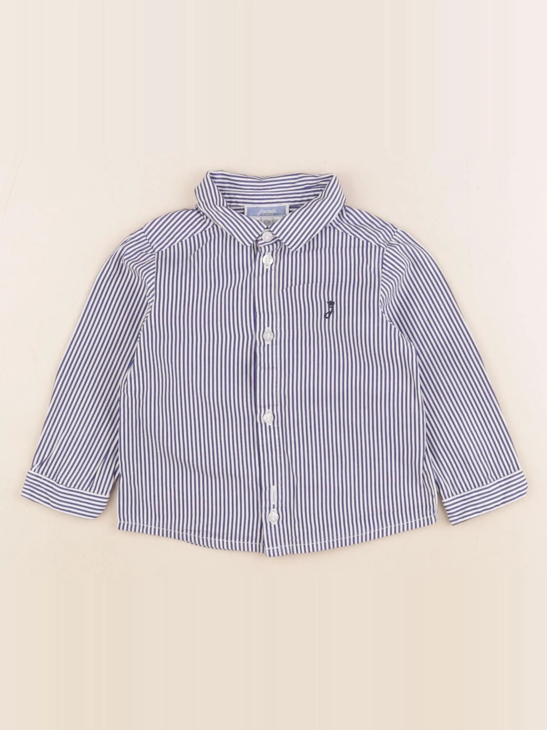 Jacadi - chemise bleu - 12 mois