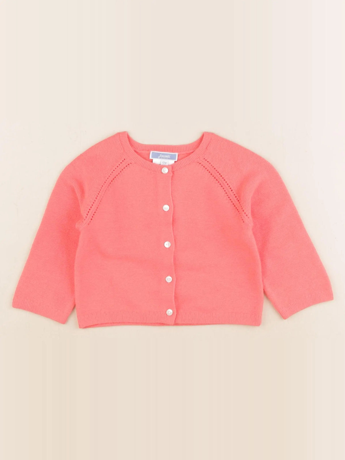 Jacadi - gilet rose - 12 mois
