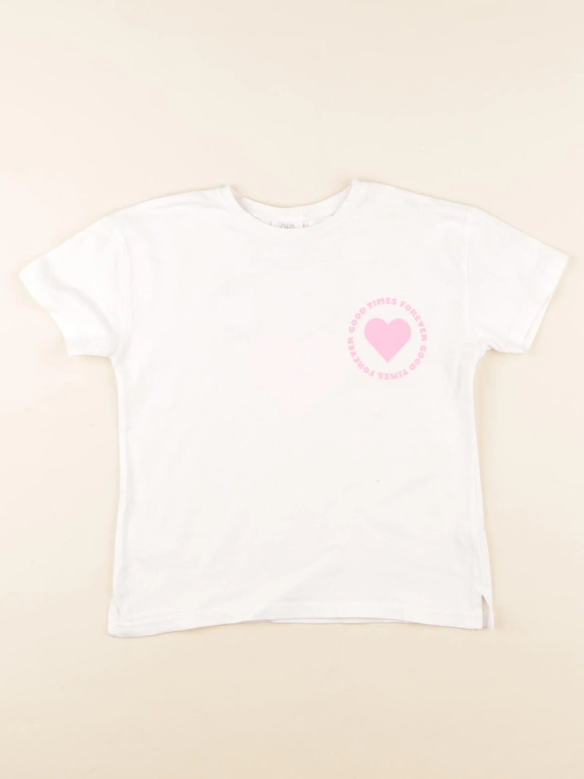 Zara - tee-shirt imprimé au dos blanc - 4/5 ans